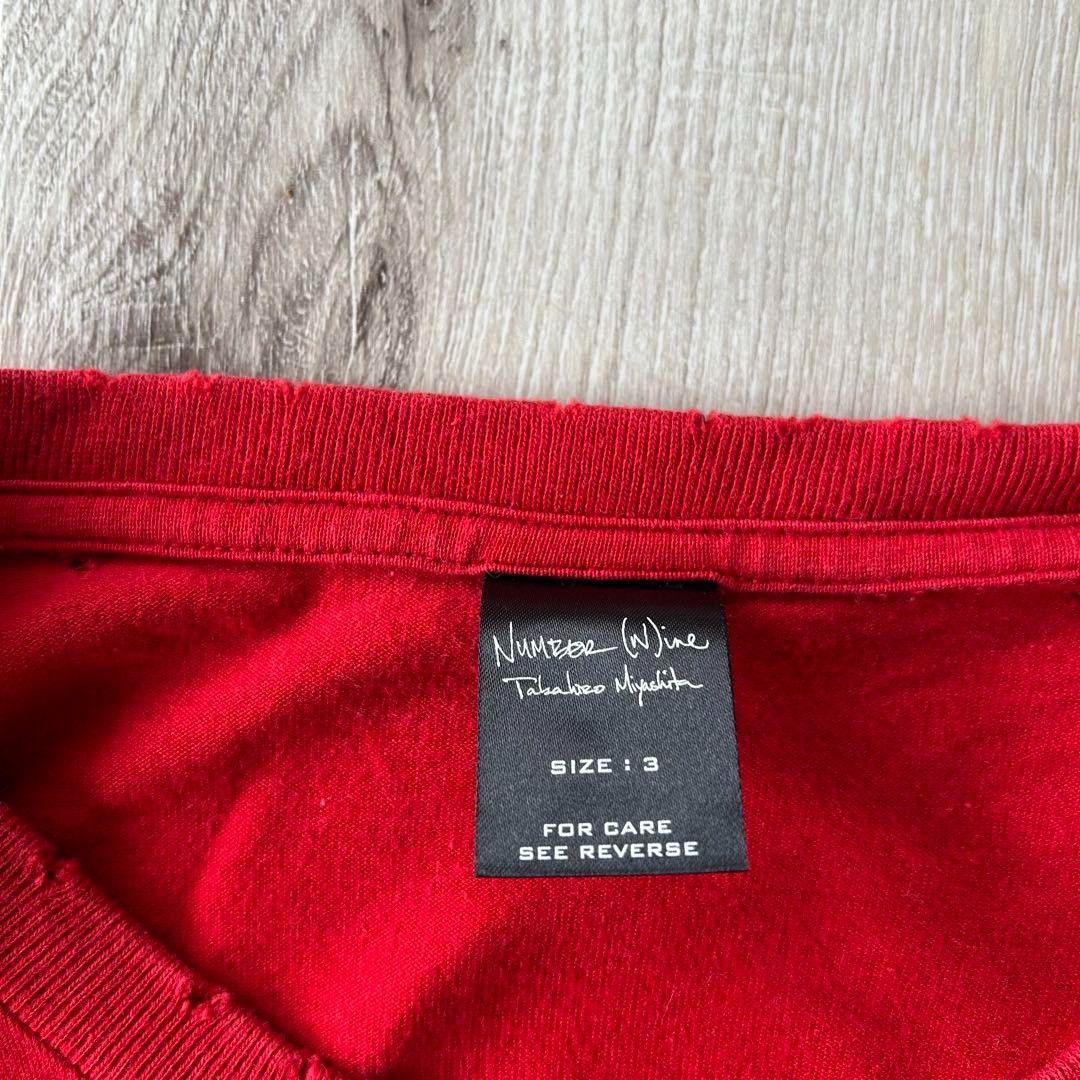 Number (N)ine NUMBER (N)INE Guns Short Sleeve T-shirt Heart Cross Red L Size US L / EU 52-54 / 3 - 7 Thumbnail