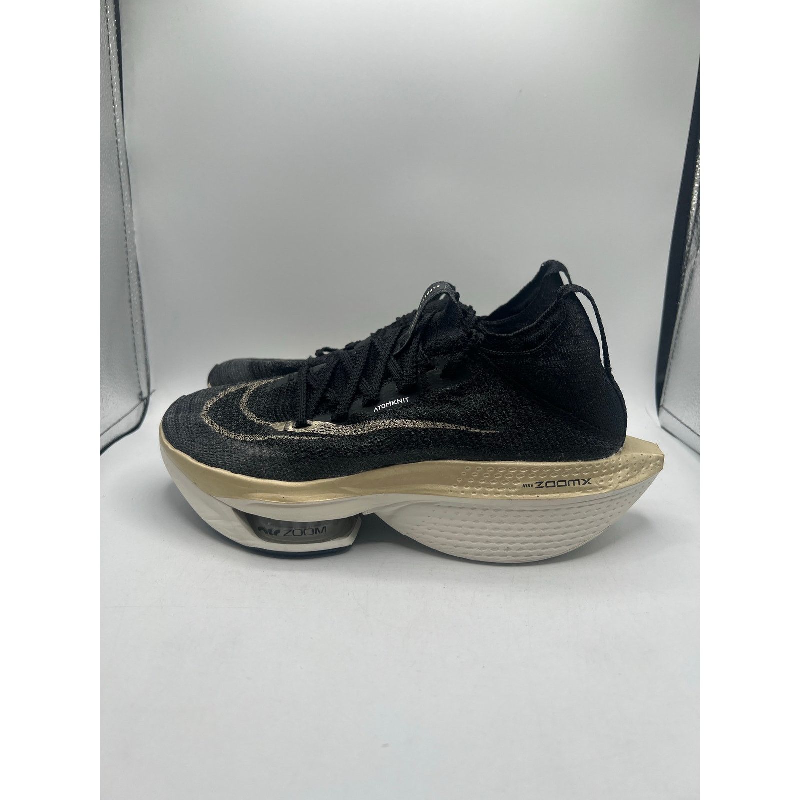 Nike Nike Air Zoom Alphafly NEXT% 2 “Black Metallic Gold Grain” Size US 6 / IT 36 - 1 Thumbnail