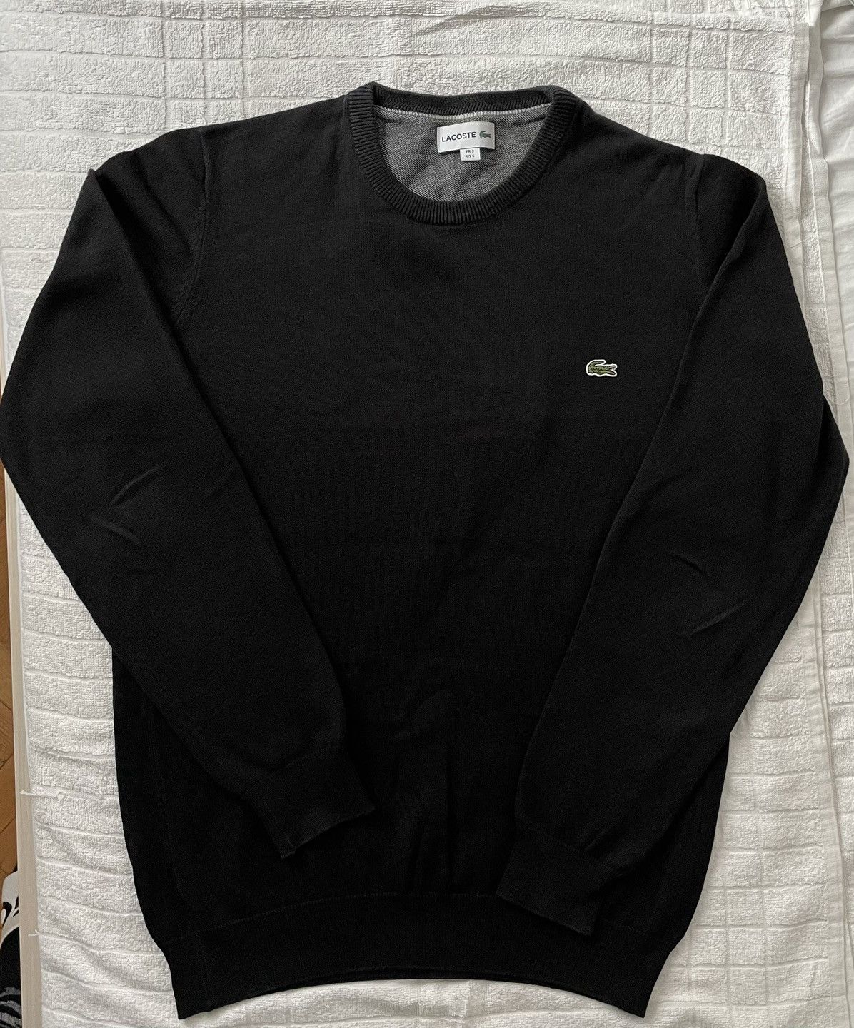 Lacoste LACOSTE NECK CAVIAR KNITWEAR BLACK Size US M / EU 48-50 / 2 - 1 Thumbnail