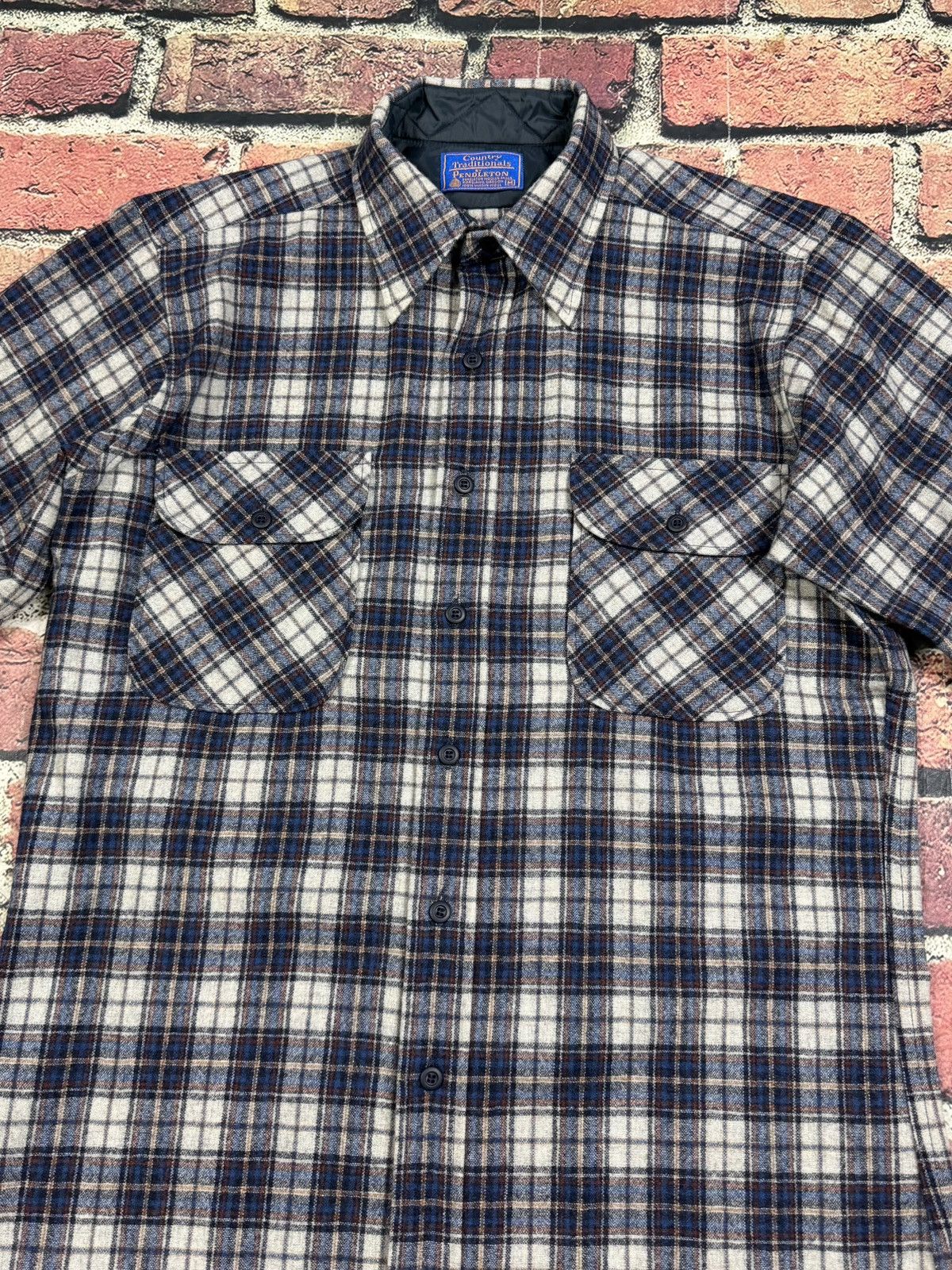 Pendleton Vintage Pendleton Shirt Blue Plaid Wool Country Traditionals Size US M / EU 48-50 / 2 - 5 Thumbnail