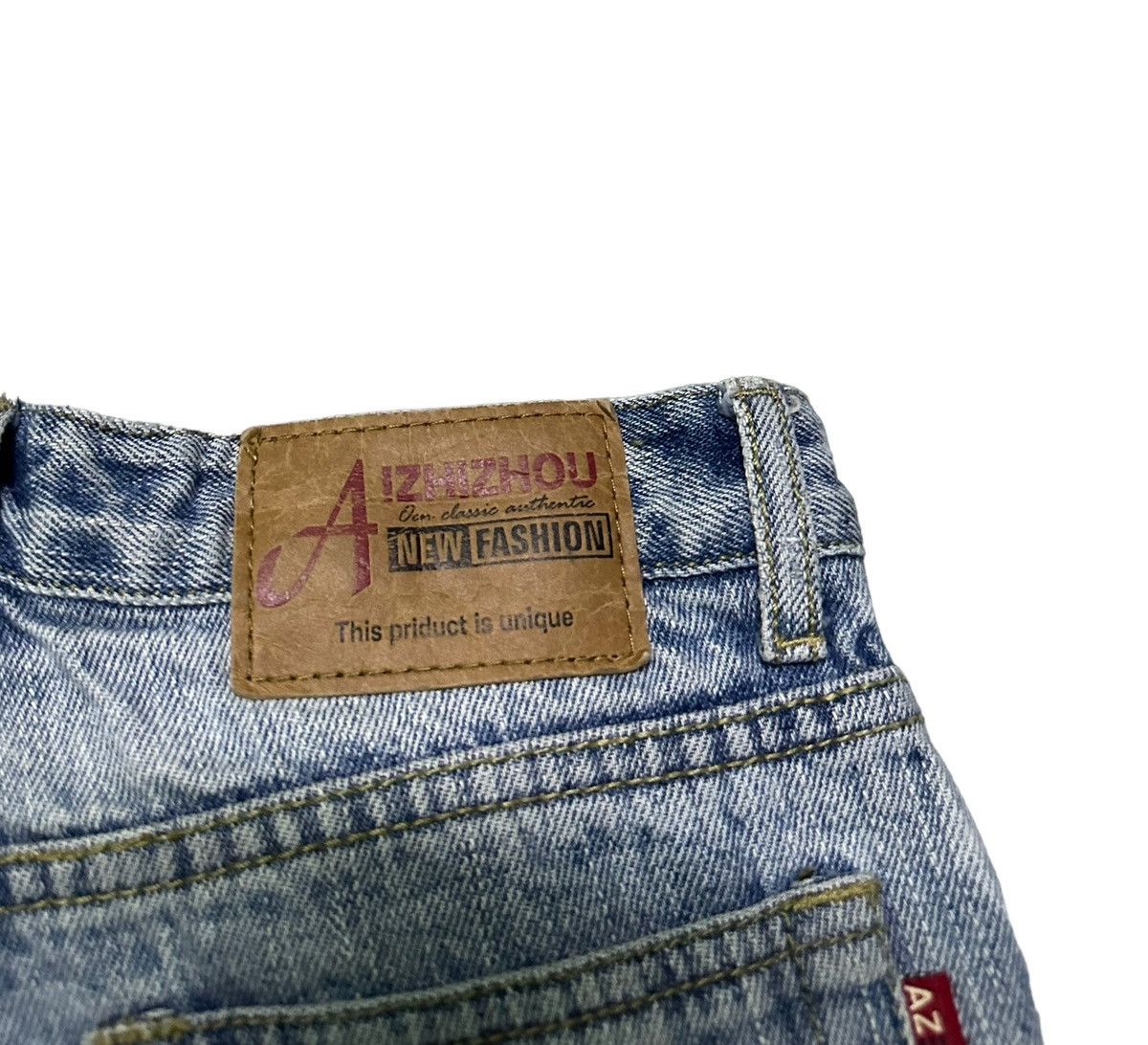 Japanese Brand Aizhizhou patchwork style denim jeans Size US 26 / EU 42 - 5 Thumbnail