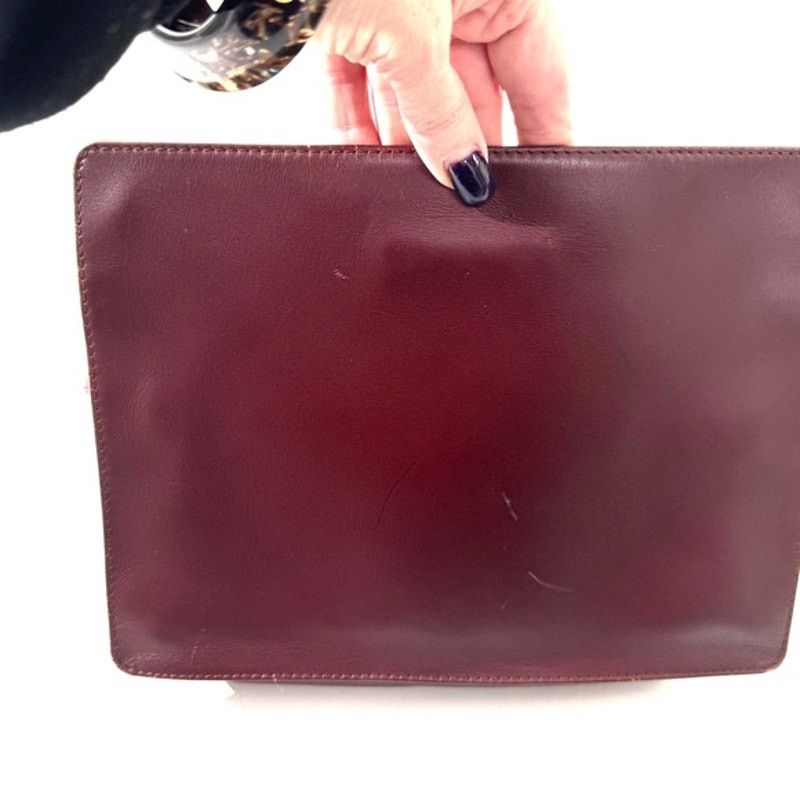 Cartier Cartier Burgundy Wristlet pouch with exterior front pocket Size ONE SIZE - 2 Thumbnail