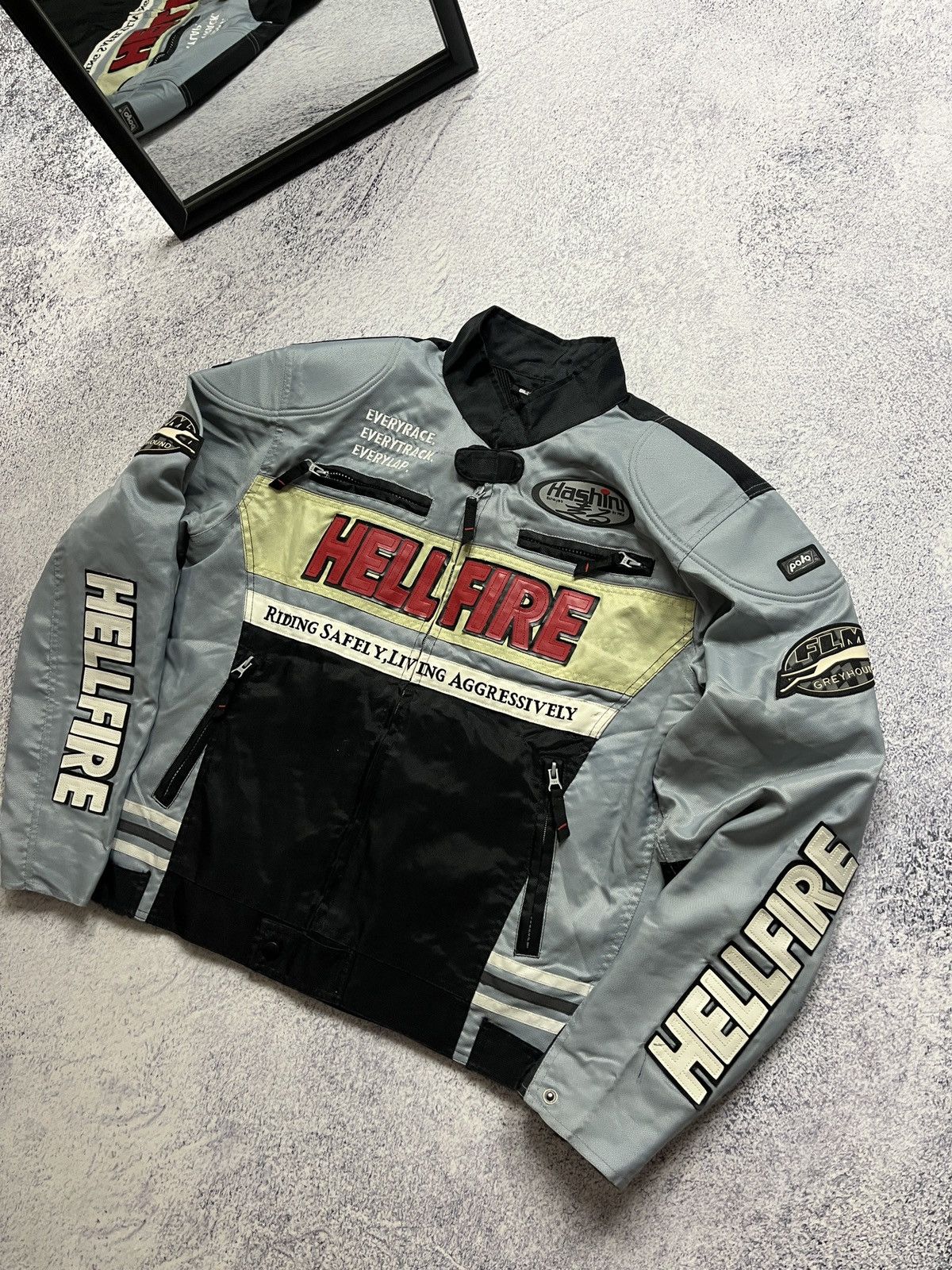 Vintage Vintage Hell Fire High Power Racing Jacket Moto Big Logo Size US S / EU 44-46 / 1 - 4 Thumbnail
