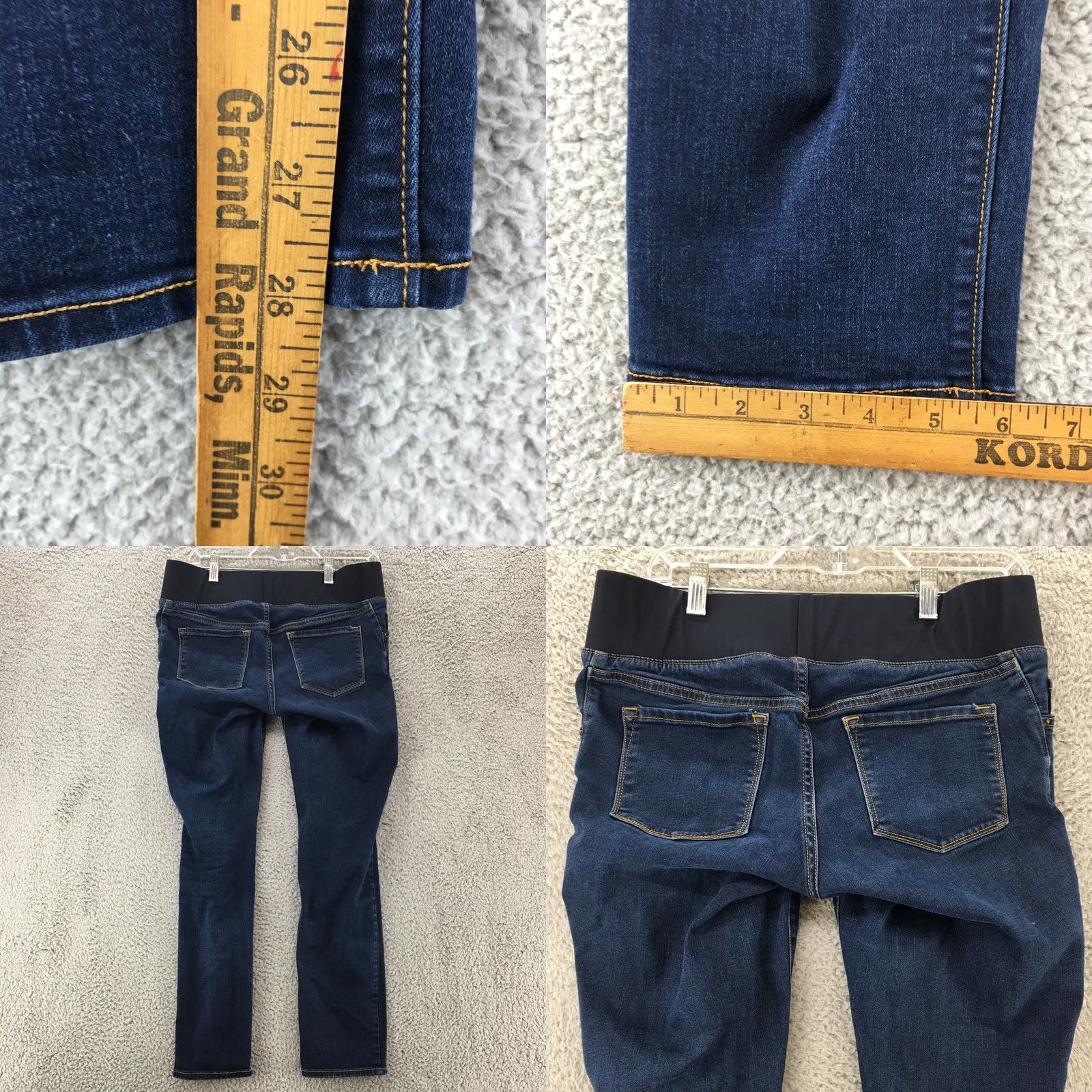 Old Navy Old Navy Jeans Womens 8 Maternity Denim Skinny Low Rise Dark Blue 5-Pocket Stretch Comfort Pull On Size 30" / US 8 / IT 44 - 8 Thumbnail