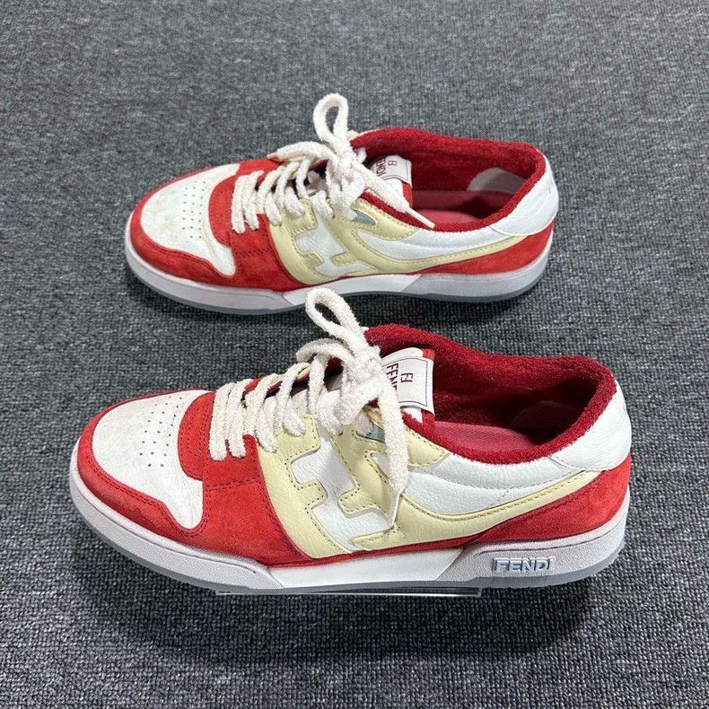 Fendi Fendi Casual Sneakers in Red and Yellow Size US 10.5 / EU 43-44 - 3 Thumbnail