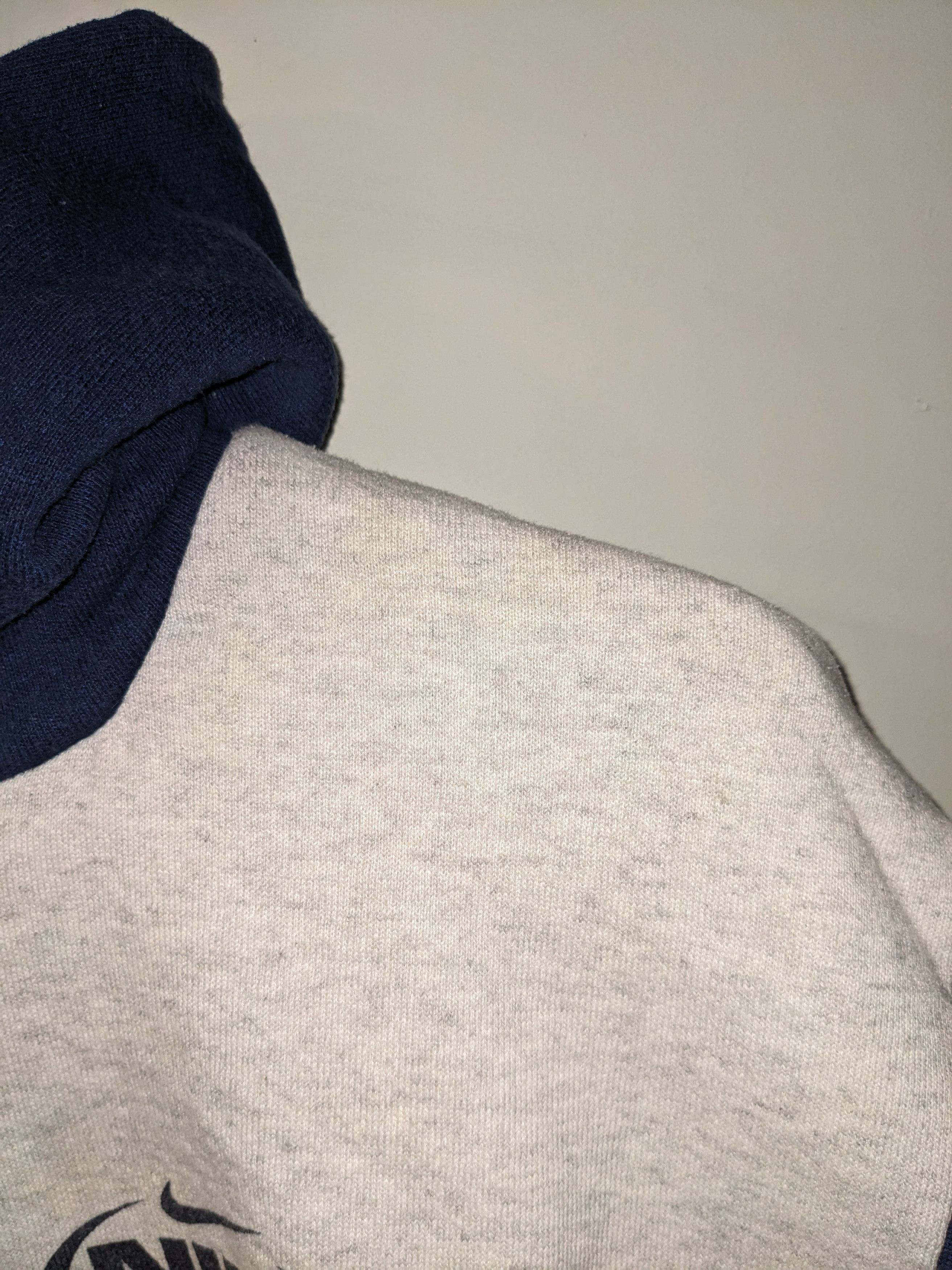 Nike × Vintage Vintage 90s Nike Swoosh Essential Gray YOUTH X-Large Hoodie Size US XL / EU 56 / 4 - 9 Thumbnail