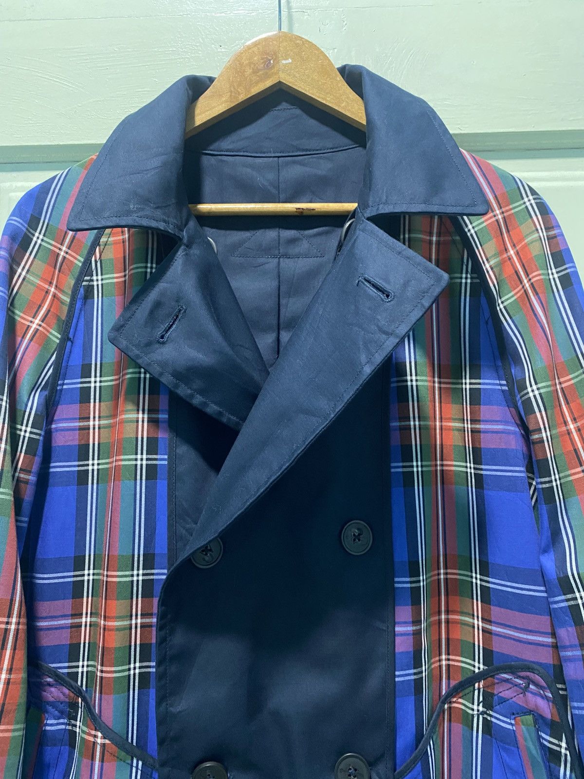 JW Anderson JW Anderson Reversible Trench Coat Navy Blue Tartan Size US L / EU 52-54 / 3 - 8 Thumbnail