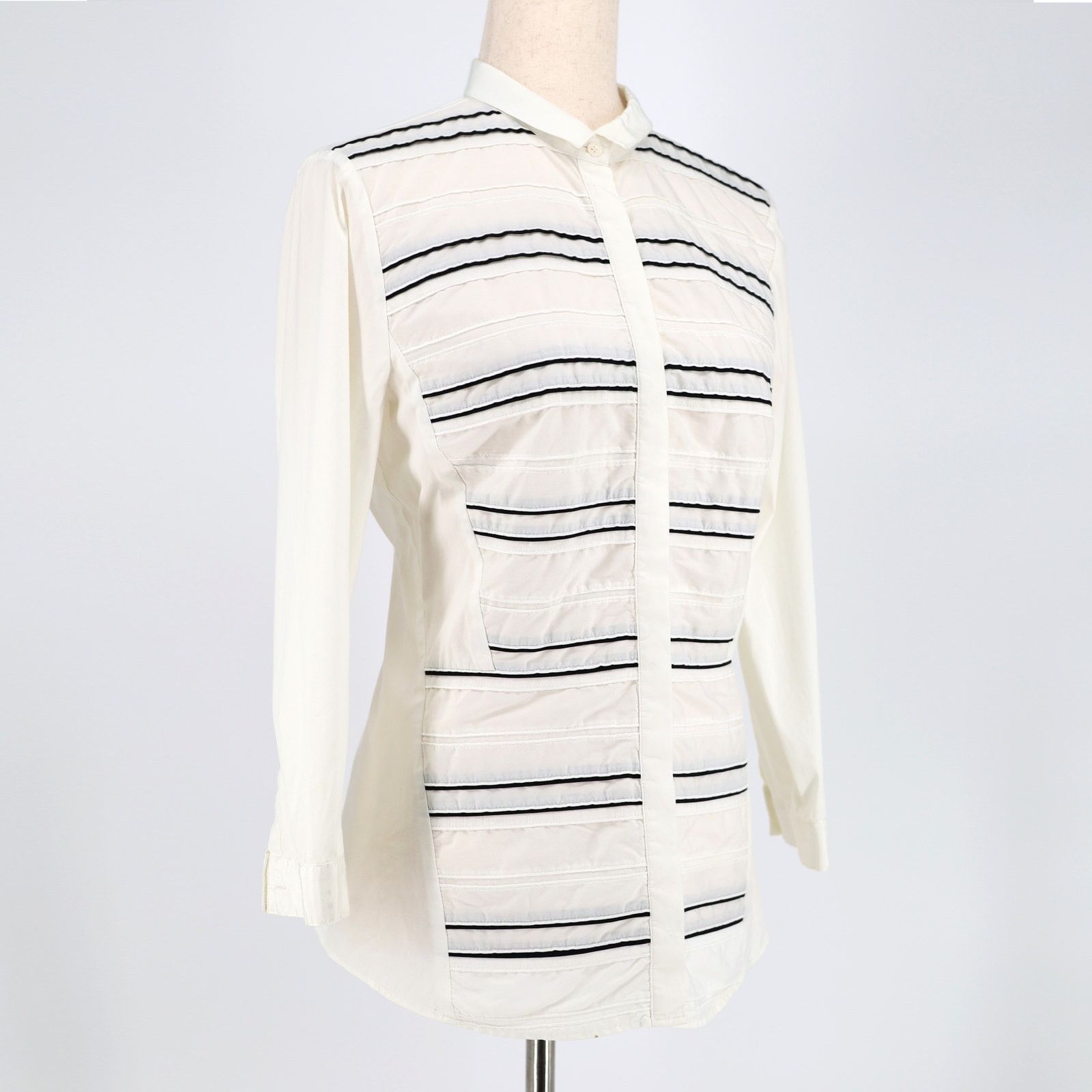 Lafayette 148 Lafayette 149 New York Women White Cotton Shirt Size 10 Size L / US 10 / IT 46 - 2 Thumbnail
