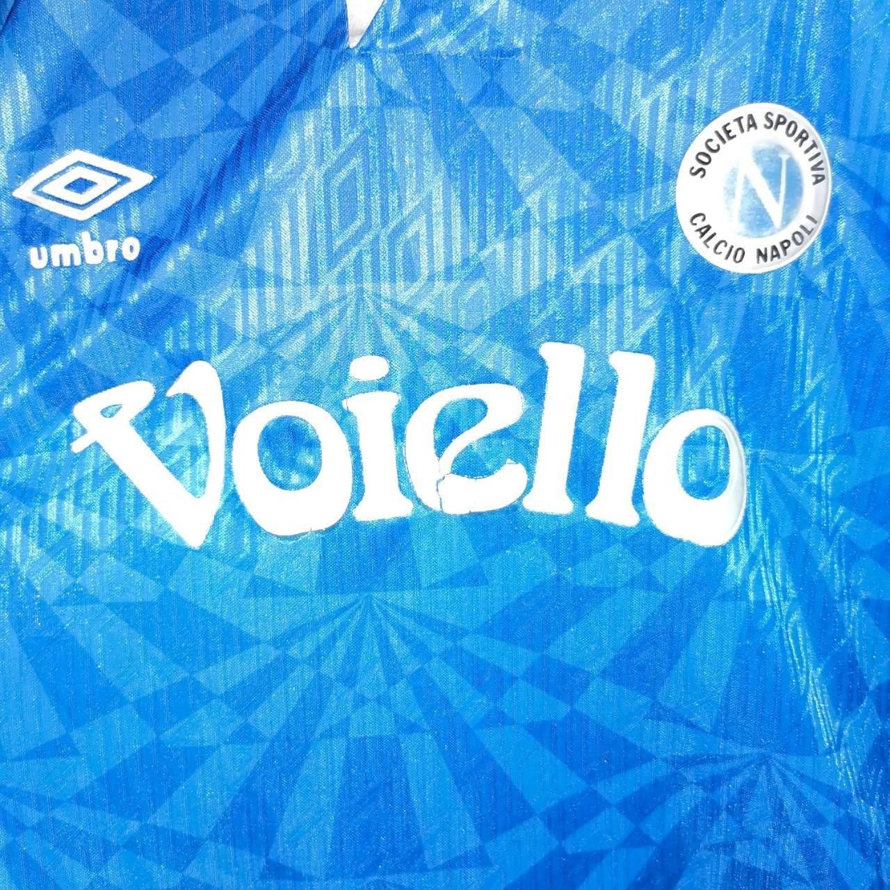 Umbro SSC Napoli Italy 1991 1992 1993 Home Shirt Jersey Size US L / EU 52-54 / 3 - 5 Thumbnail