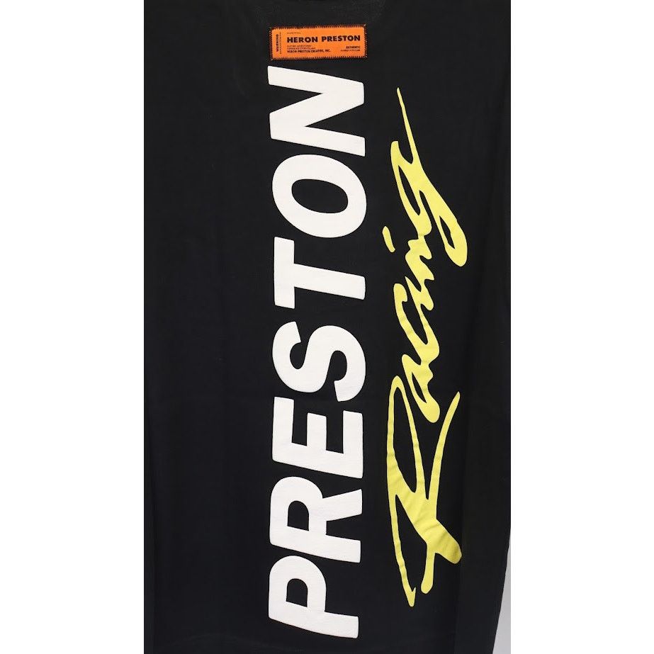 Heron Preston o1rshd1 Preston Racing Short Sleeve T-Shirt in Black White Size US L / EU 52-54 / 3 - 12 Thumbnail