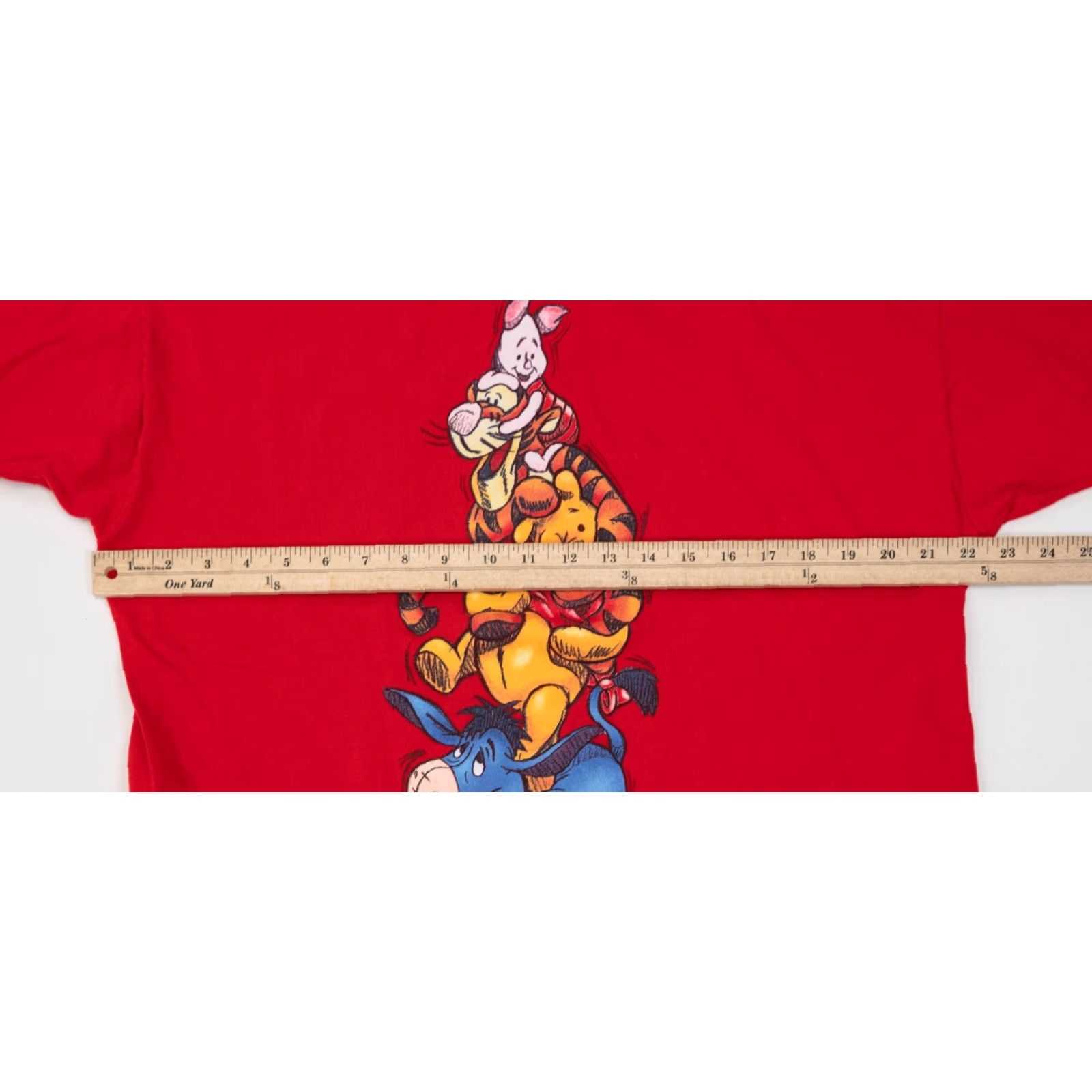 Disney VINTAGE Disney Tee Hundred Acre Friends L T-Shirt 90s Winnie the Pooh Tigger Piglet Gray Red Crew Neck Mens L Size US L / EU 52-54 / 3 - 6 Thumbnail
