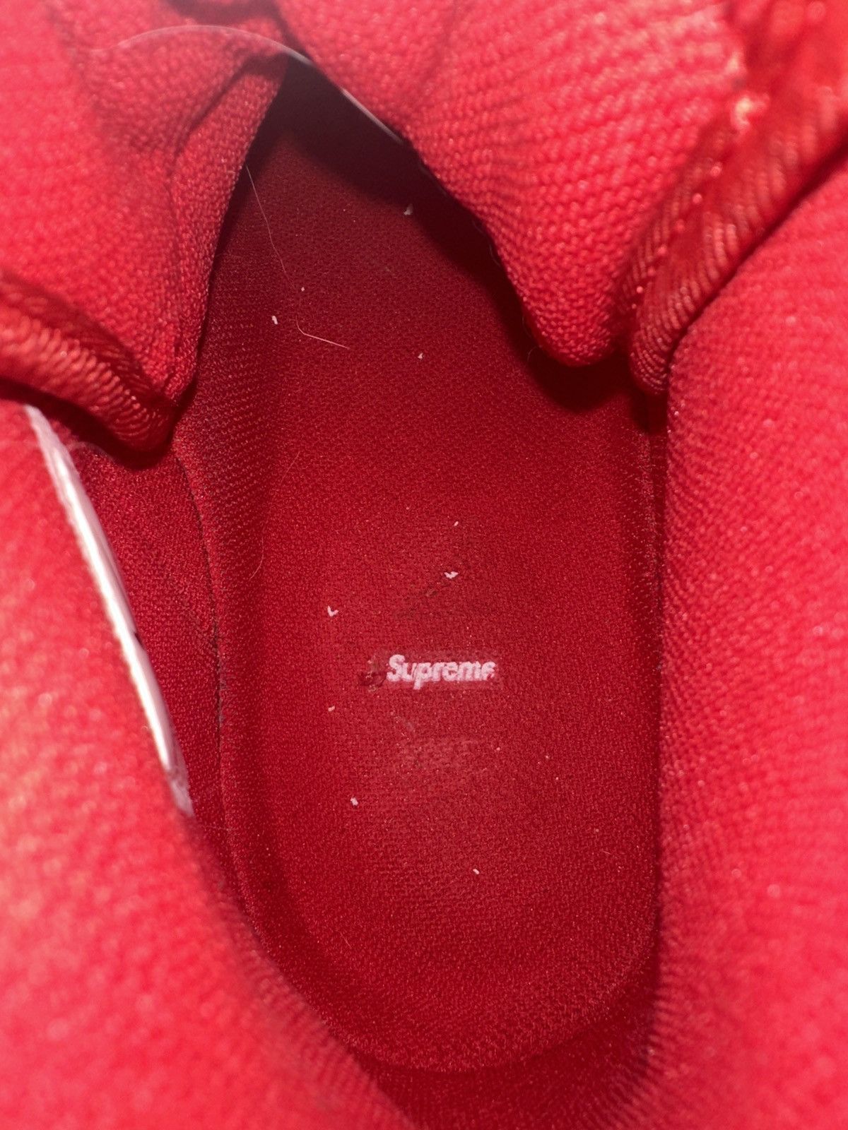 Nike × Supreme Supreme World Famous Red Nike Air Force 1 High Size US 12 / EU 45 - 5 Thumbnail