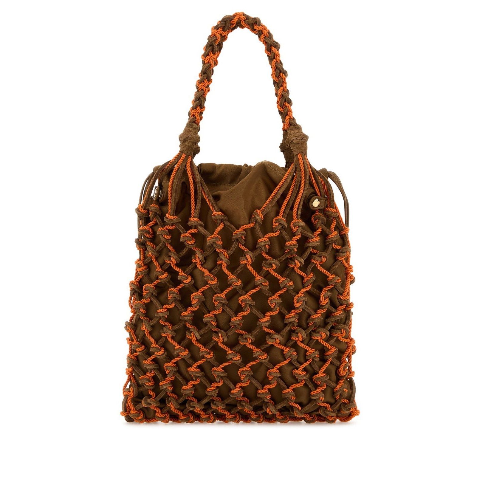 Prada PRADA Two-Tone Red Brown Mesh Tote Bag New And Authentic Size ONE SIZE - 3 Thumbnail