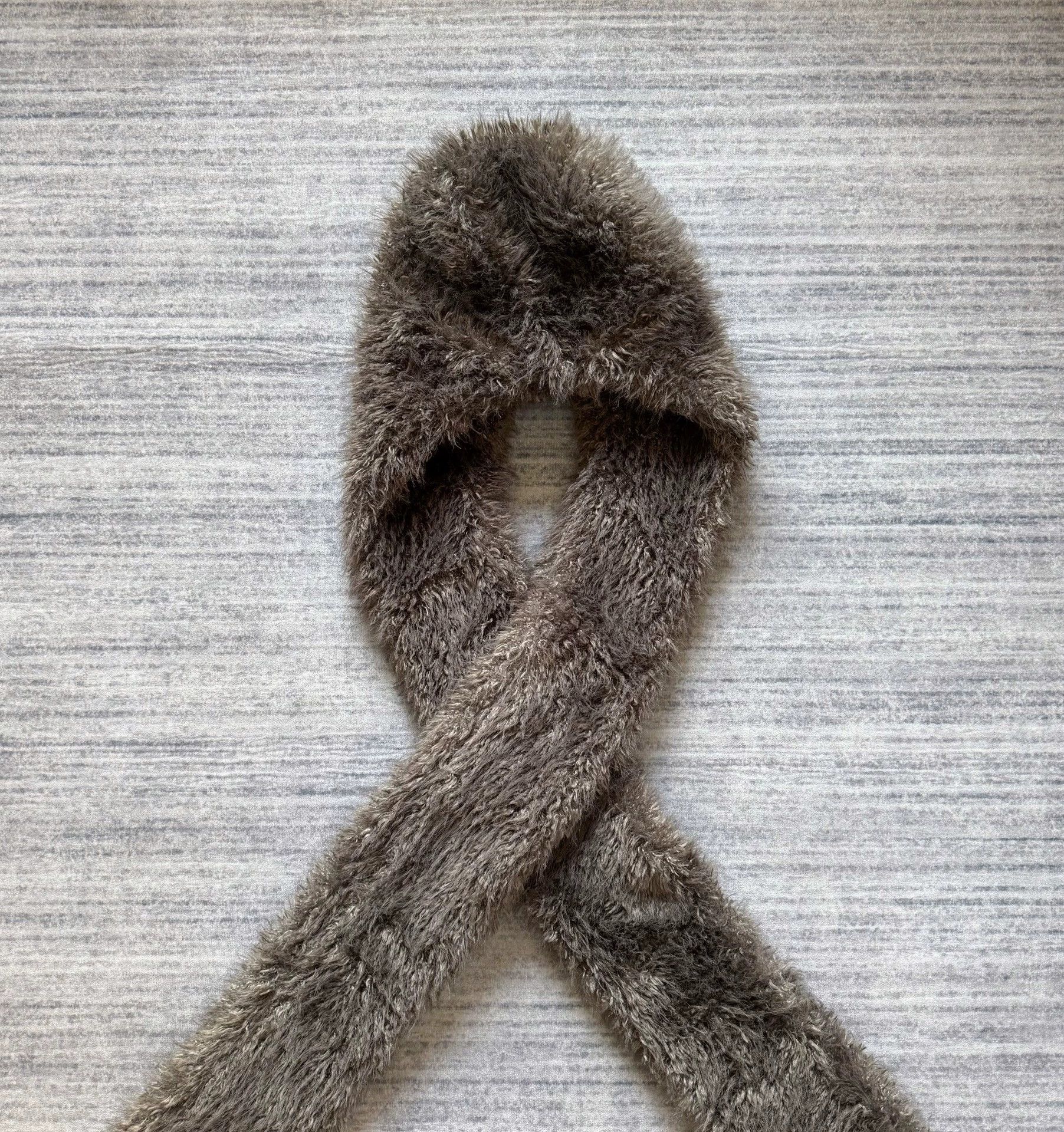 Other Cornerstone Long Fleece Hooded Scarf Boa Muted Brown Free NWT Size ONE SIZE - 2 Thumbnail