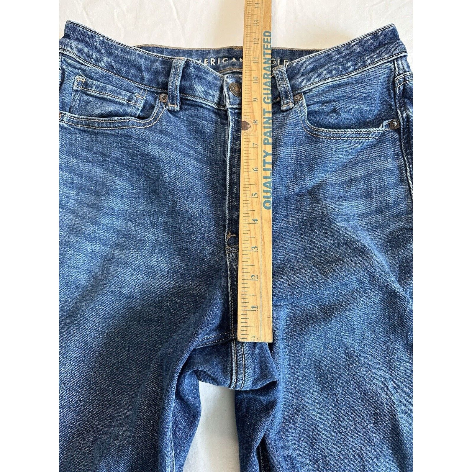 American Eagle Outfitters American Eagle Mom Jeans Blue Sz 6 Shortt Stretch Normcore Size 28" / US 6 / IT 42 - 9 Thumbnail