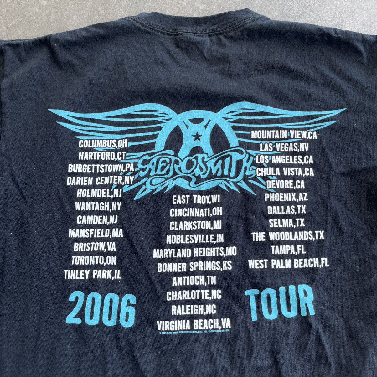 Aerosmith × Band Tees 2006 Aerosmith Black Concert Logo Band Tee Vintage Style L Size US L / EU 52-54 / 3 - 4 Thumbnail