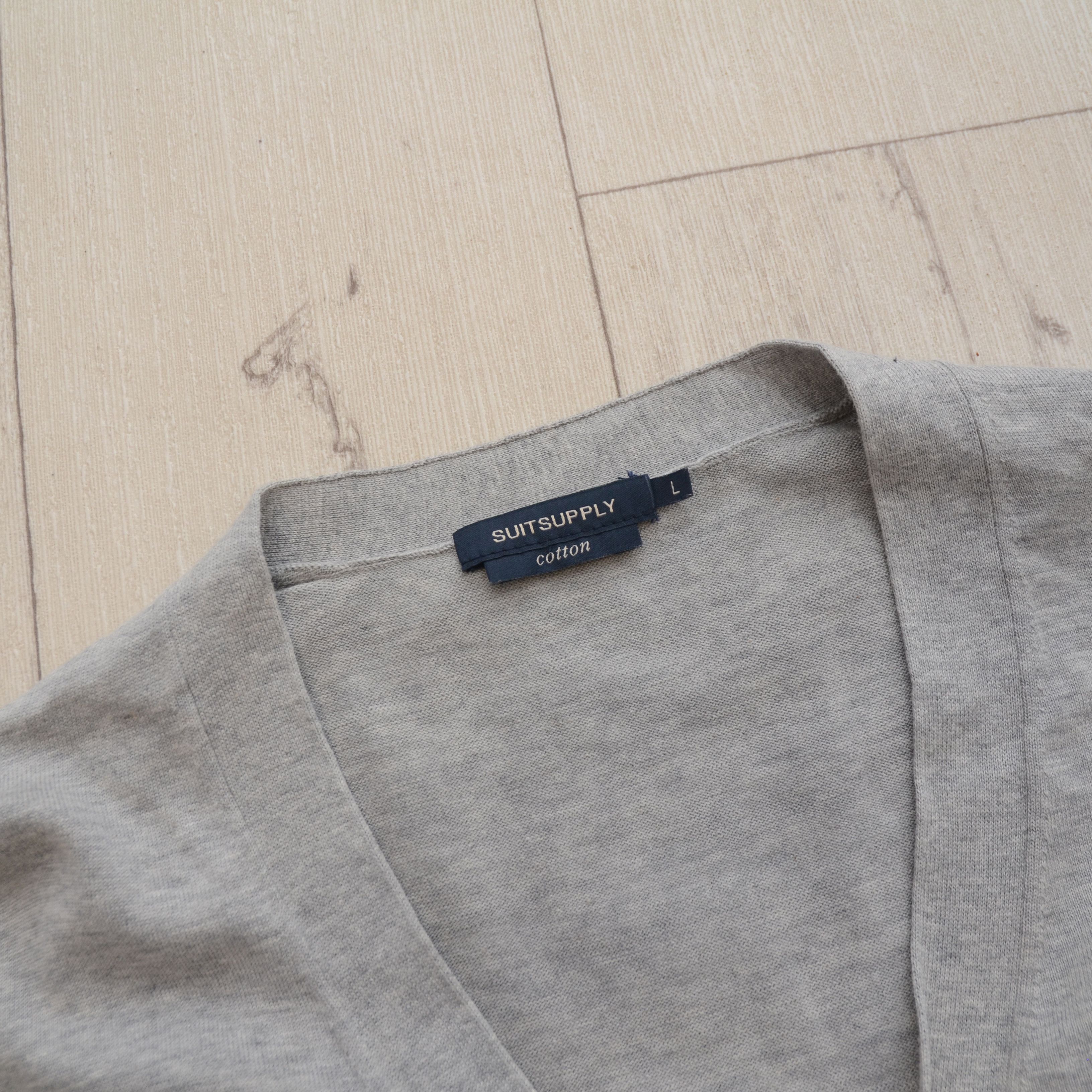 Suitsupply SUITSUPPLY Men's Cardigan Gray Size L Old Money Style Size US L / EU 52-54 / 3 - 6 Thumbnail