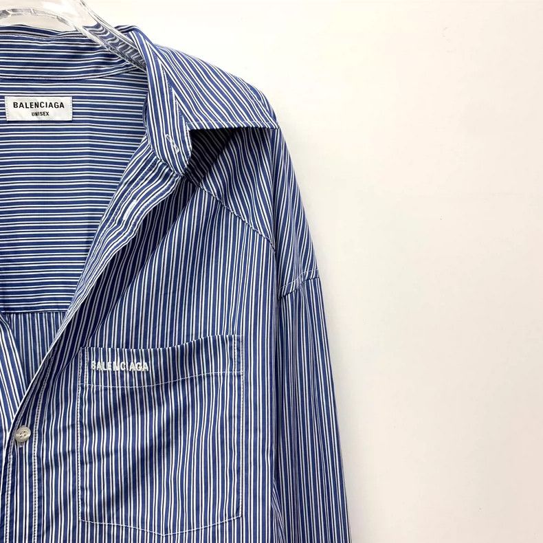 Other Balenciaga Blue striped logo monogrammed embroidered cotto Size US S / EU 44-46 / 1 - 3 Thumbnail