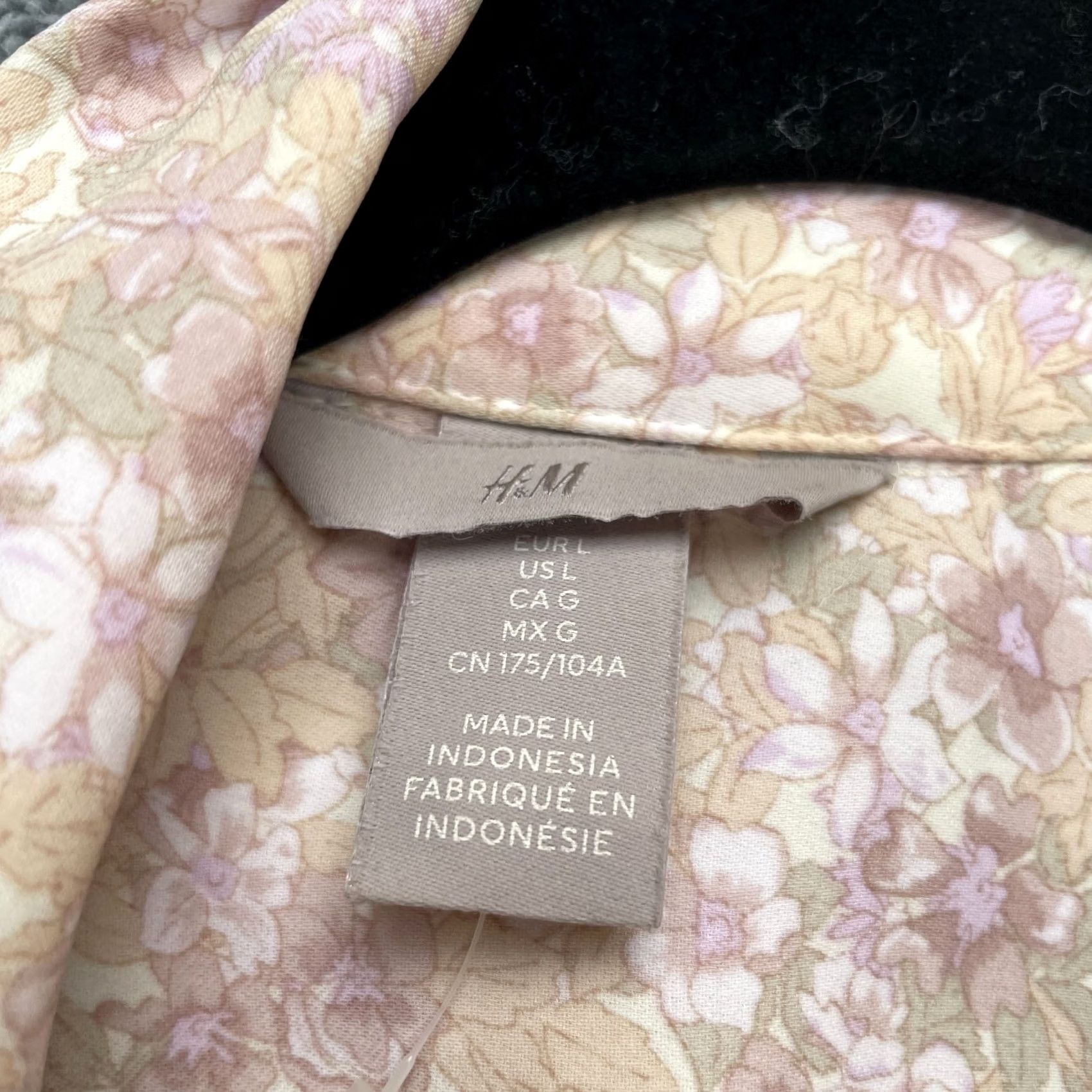 H&M H&M Robe Womens Large Pink Floral Tie Waist Open Front Sleepwear Size ONE SIZE - 3 Thumbnail