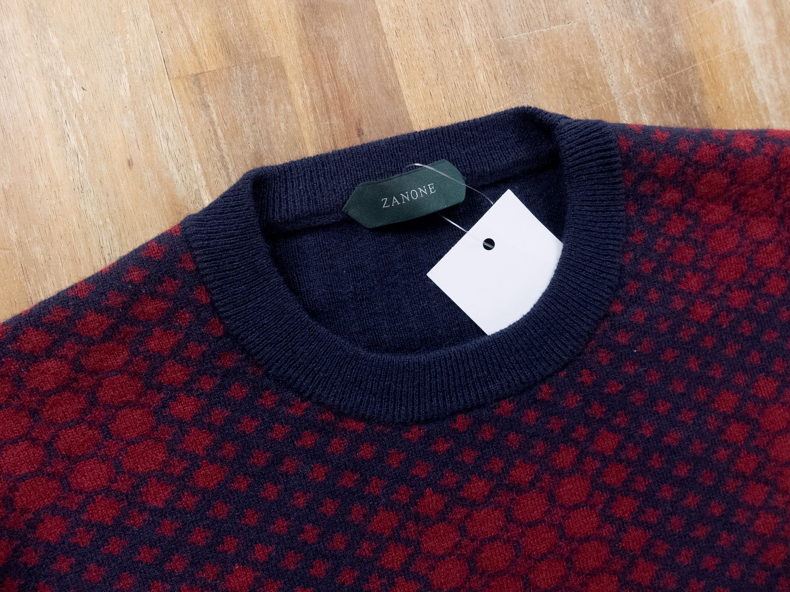 Zanone ZANONE navy blue crewneck wool sweater XXL / 54 IT q Size US XXL / EU 58 / 5 - 2 Thumbnail