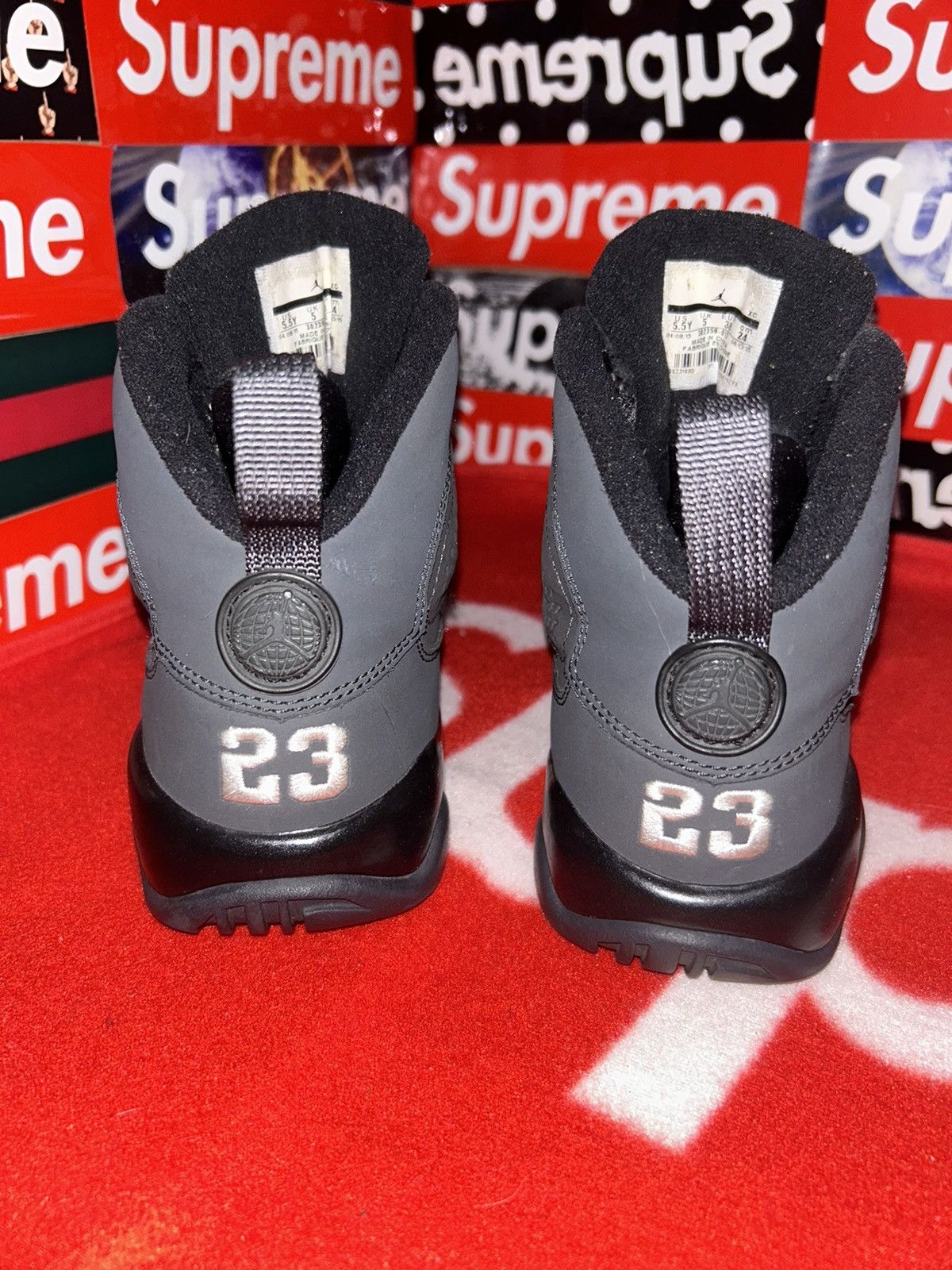 Jordan Brand Nike Jordan 9 Retro Anthracite 9 (GS) 302359-013 size 5.5y Size US 5.5 / EU 38 - 3 Thumbnail