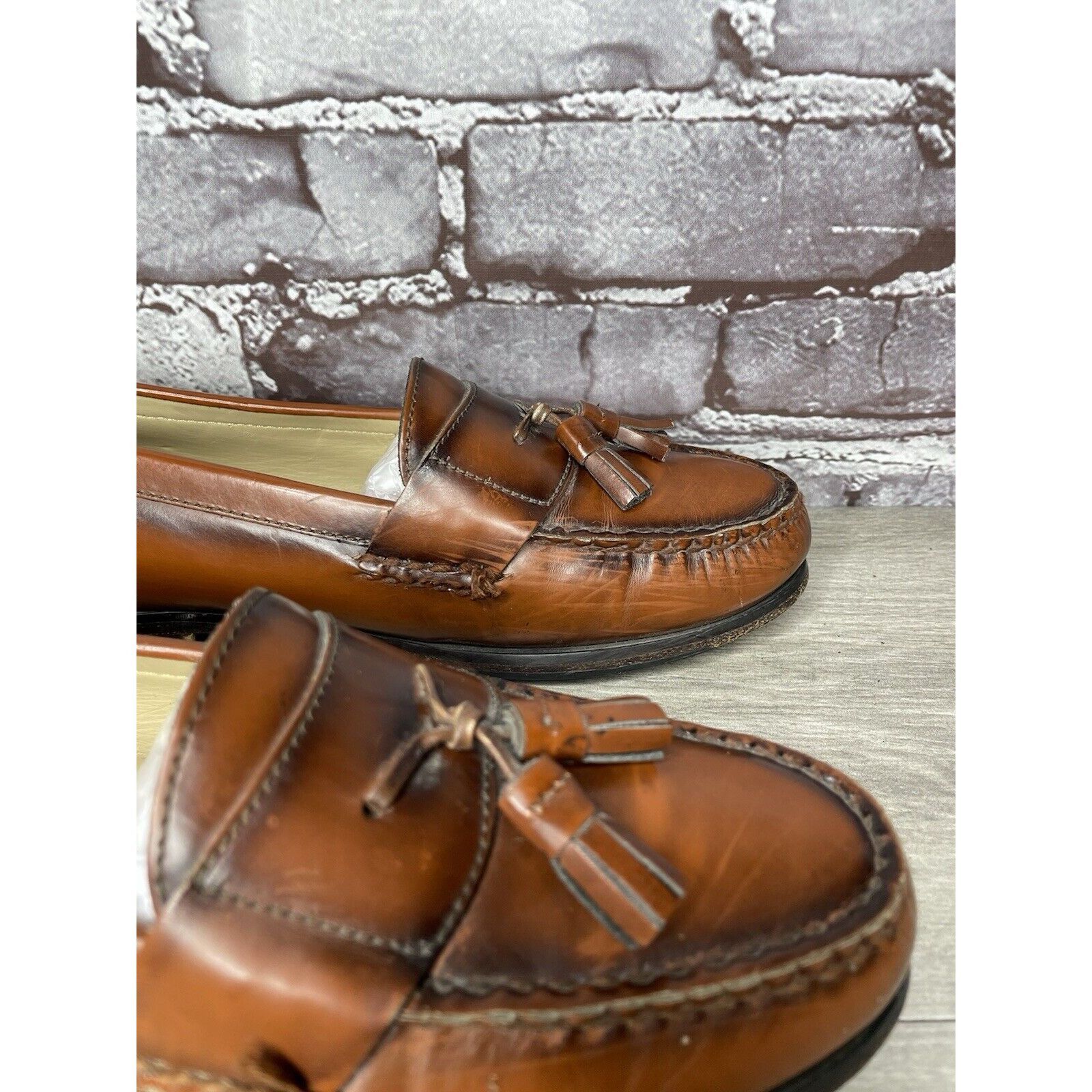 G.H. Bass & Co. G.H. Bass & Co. Brown Leather Slip On Penny Loafers Dress Sh Size US 7.5 / EU 40-41 - 3 Thumbnail