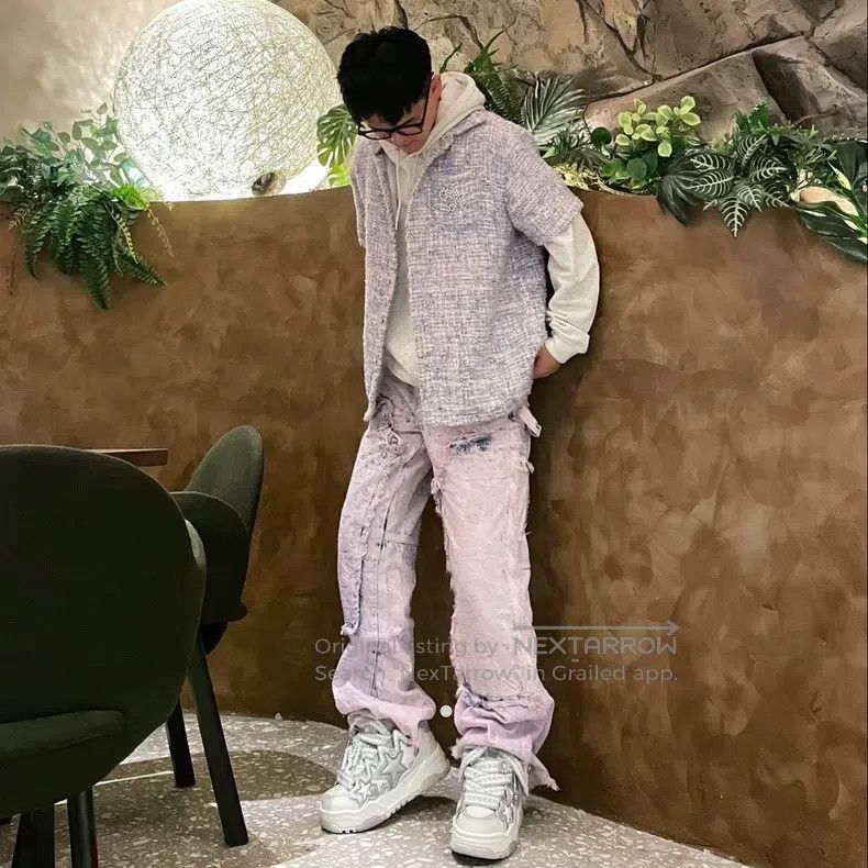 Louis Vuitton Louis Vuitton Purple Fringe Destroy Jeans Size US 32 / EU 48 - 5 Thumbnail