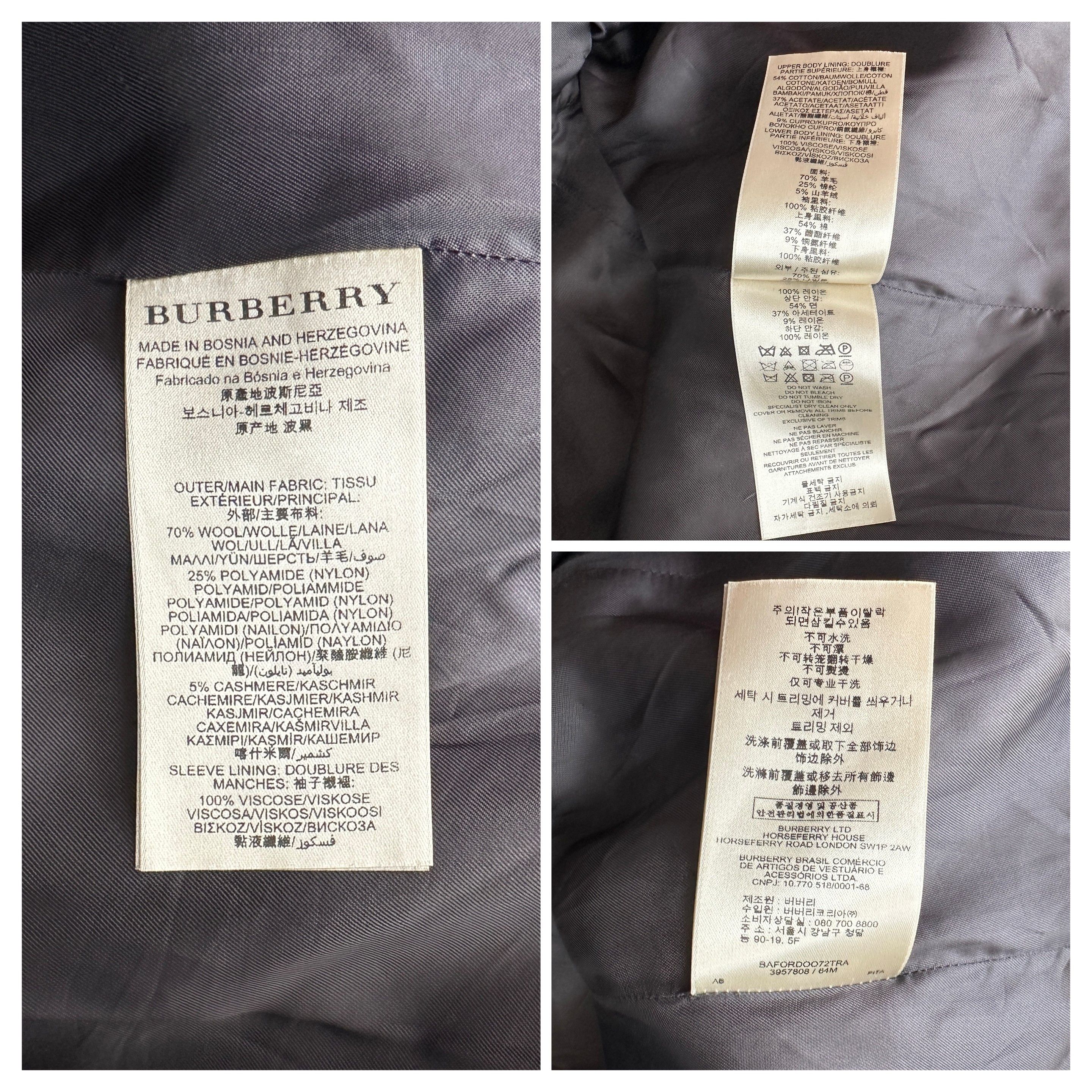 Burberry BURBERRY BRIT Women's Wool Coat Grey UK14 US12 ITA48 GER42 Size L / US 10 / IT 46 - 20 Thumbnail