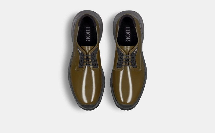 Dior o1w1db10325 3DE37 Combat Derby Shoes in Khaki Size US 12 / EU 45 - 3 Thumbnail