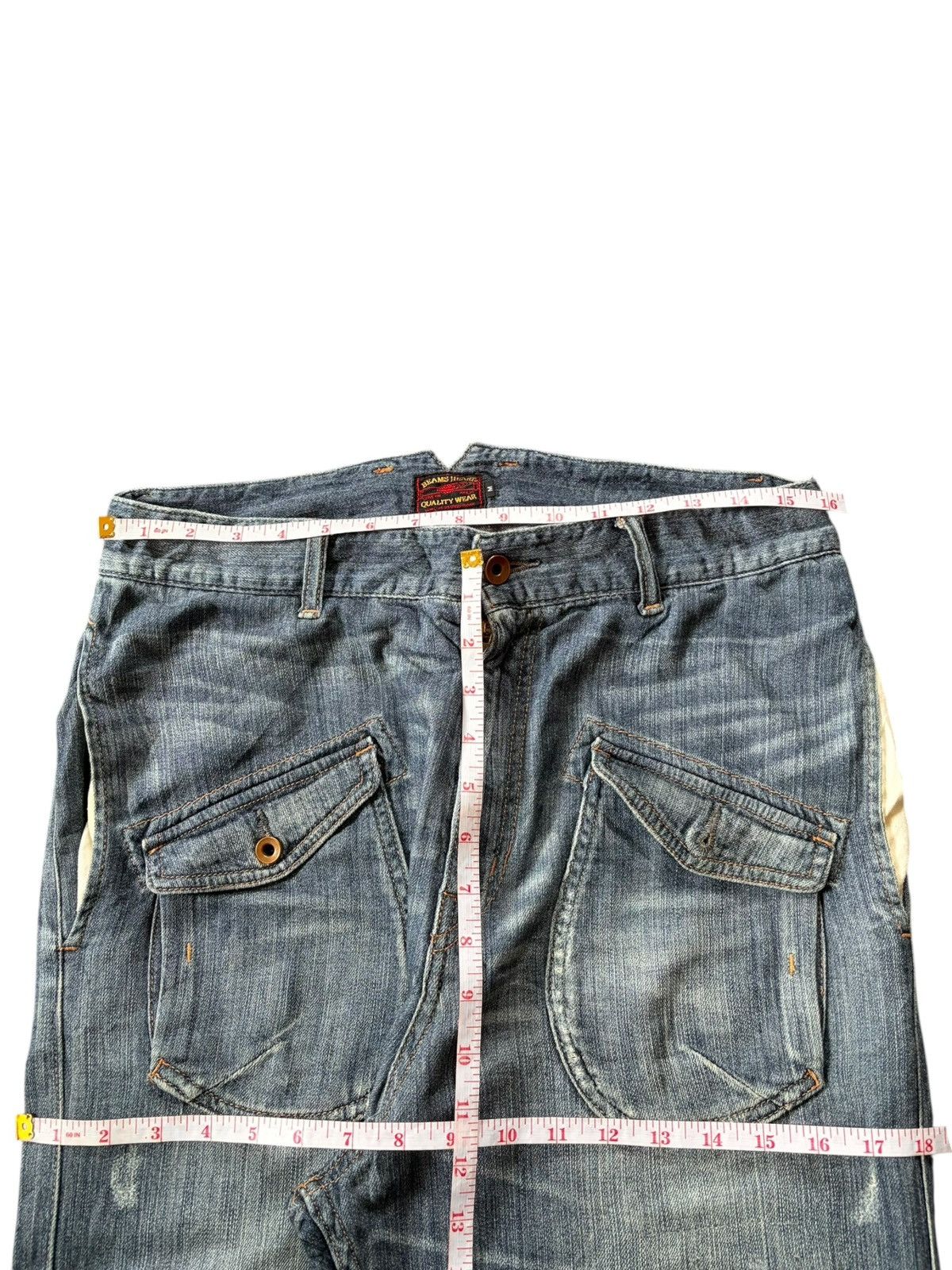 Beauty Beast Vintage Japanese Brand Buckle Back Distress Bush Pant Jeans Size 31" - 6 Thumbnail