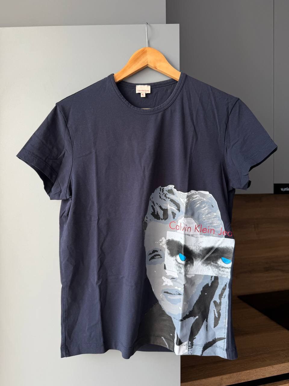 Calvin Klein Vintage 90s Calvin Klein T Shirt Medium CK Logo James Dean Size US XL / EU 56 / 4 - 1 Thumbnail