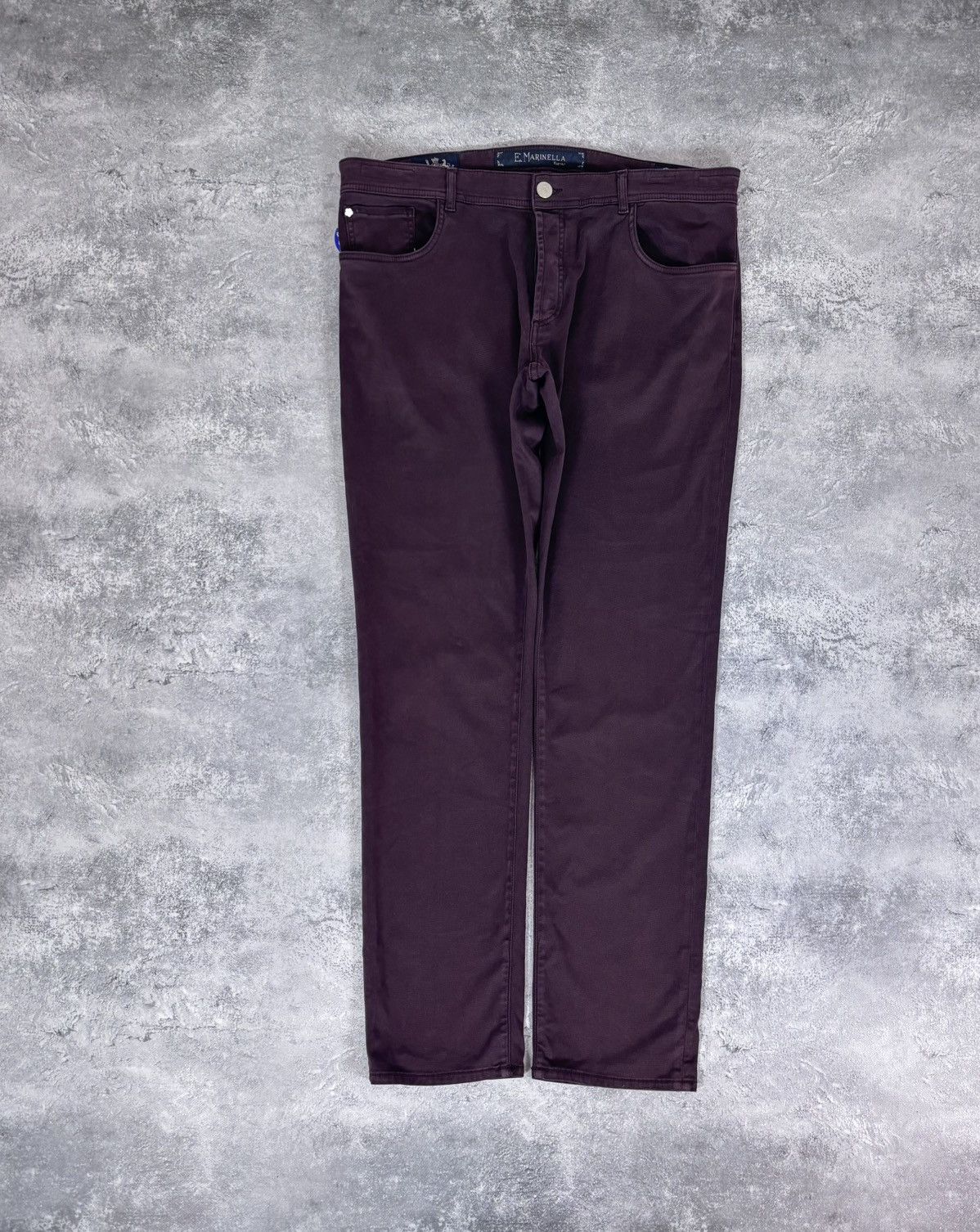 E. Marinella E. Marinella Men’s NWT Burgundy Slim Straight Pants Jeans Size US 30 / EU 46 - 1 Thumbnail