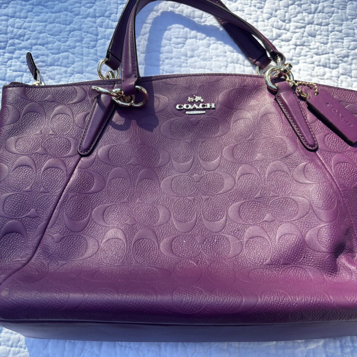 Coach purple leather coach bag Size ONE SIZE - 1 Thumbnail