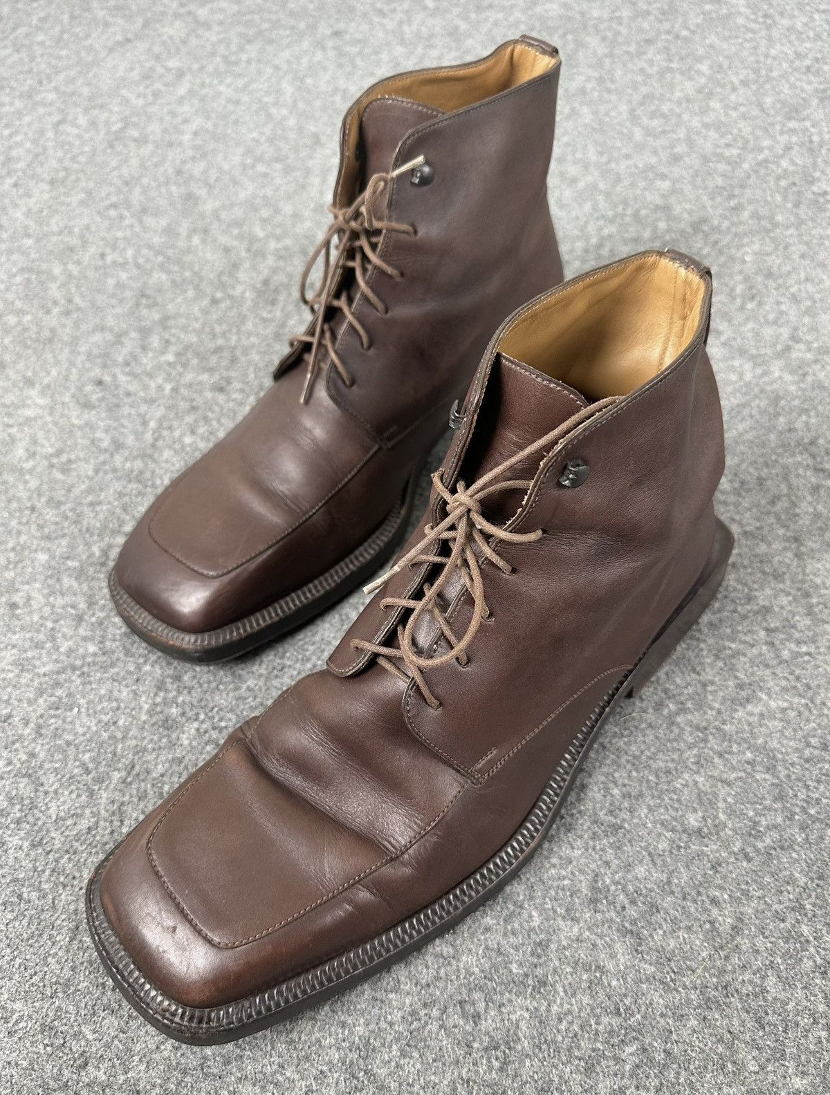 Louis Vuitton Louis Vuitton - Voltaire Ankle Leather Laced-Up Boots Brown Size US 7.5 / EU 40-41 - 5 Thumbnail