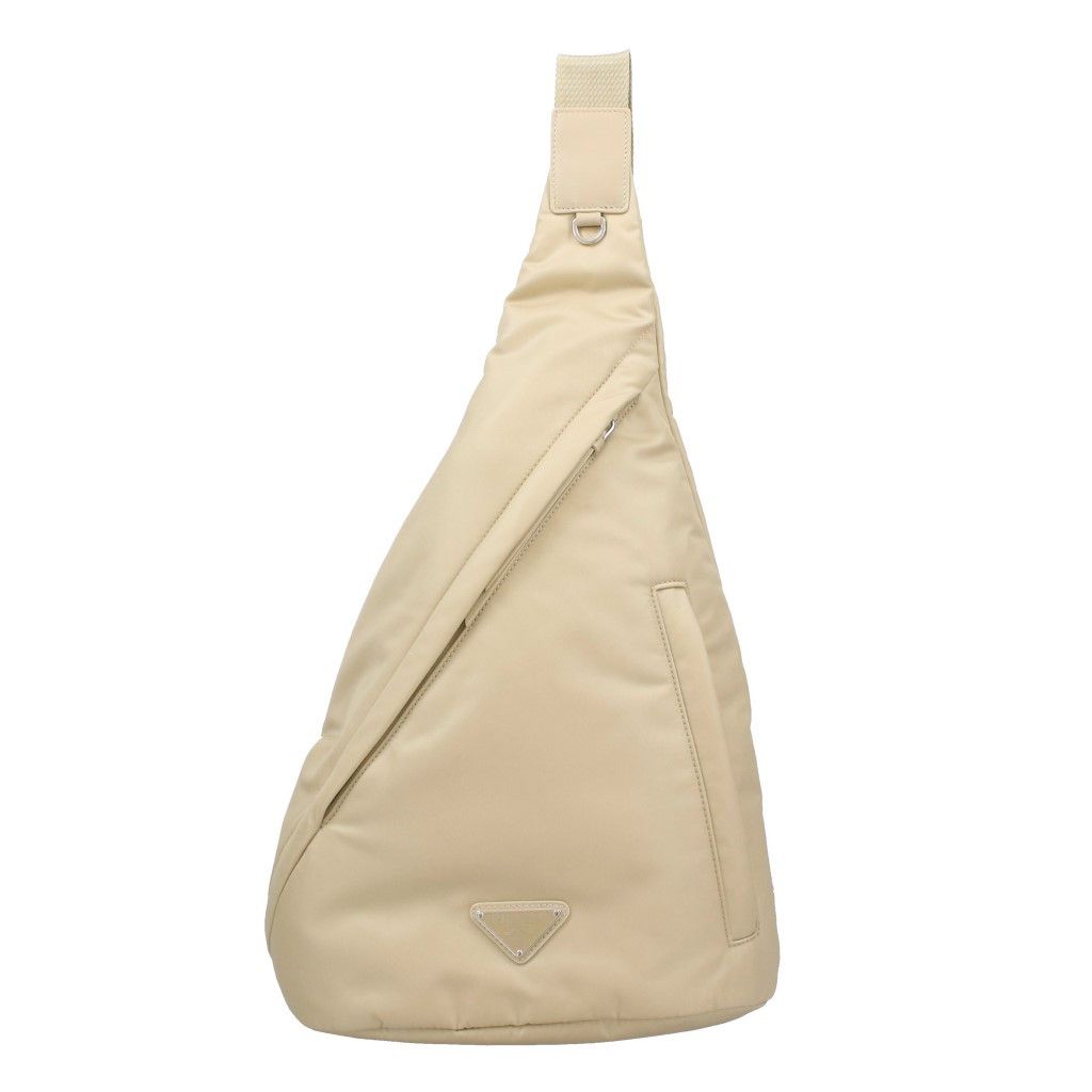 Prada Body Bags Nylon Beige Bumbag