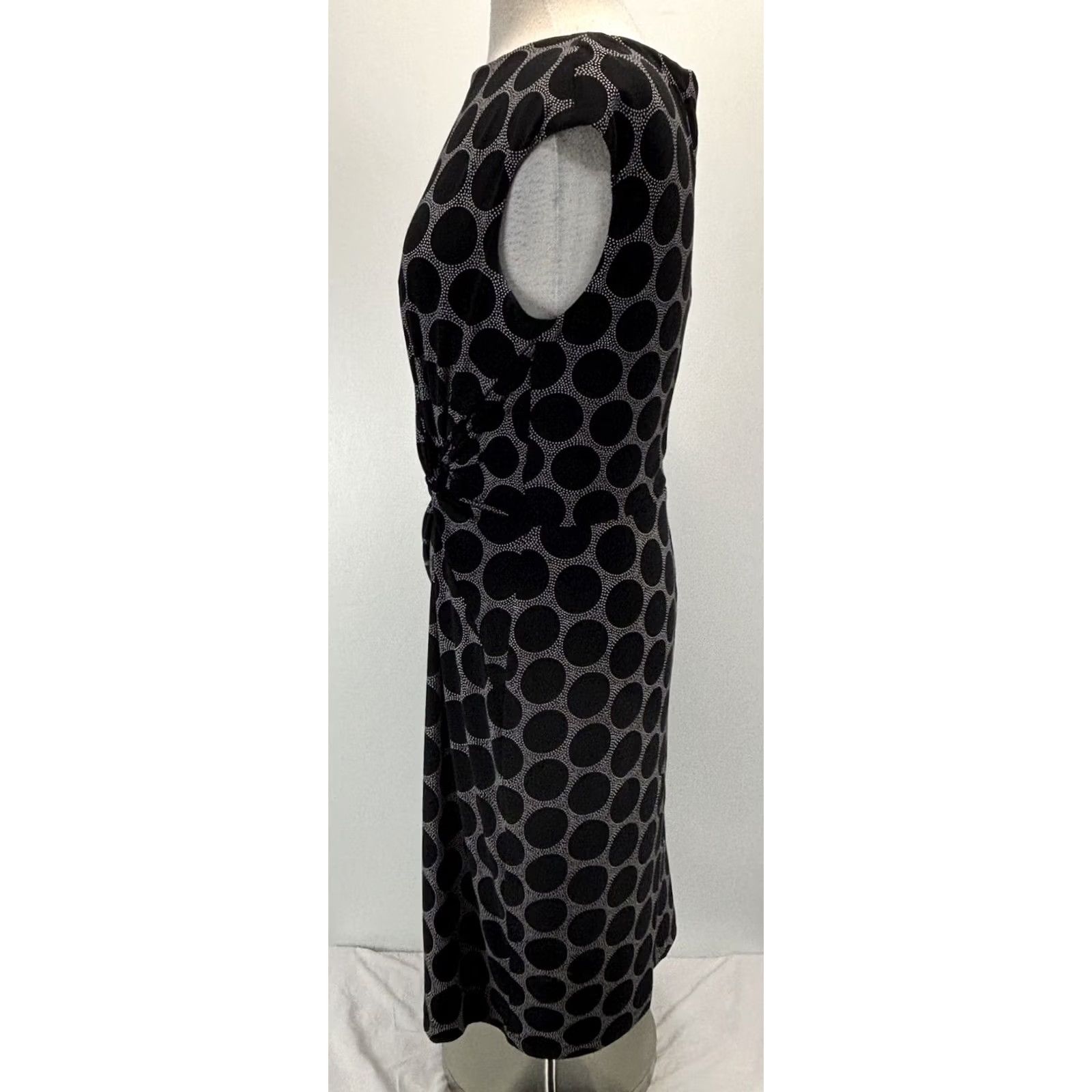 Ralph Lauren Lauren Ralph Lauren Sheath Dress Women’s 12 Black Circles Twist Front Stretch Size XL / US 12-14 / IT 48-50 - 2 Thumbnail