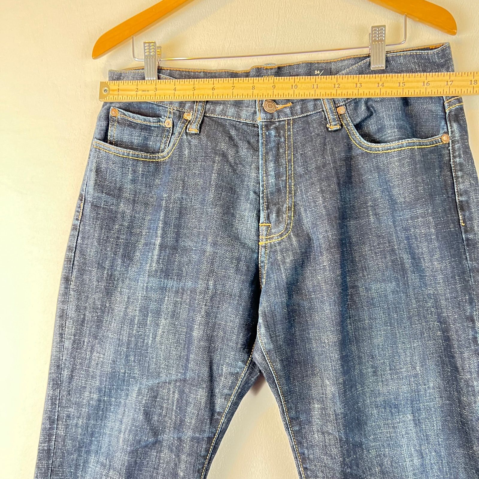 Lucky Brand Lucky Brand Jeans Mens 34x30 Blue 221 Straight Denim Size US 34 / EU 50 - 9 Thumbnail