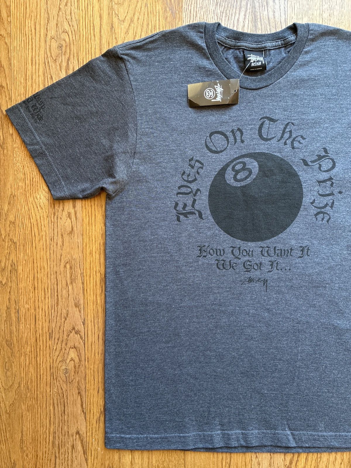 Stussy Stussy 8 Ball Eyes on The Prize Tee Grey Black Sz M Size US M / EU 48-50 / 2 - 3 Thumbnail