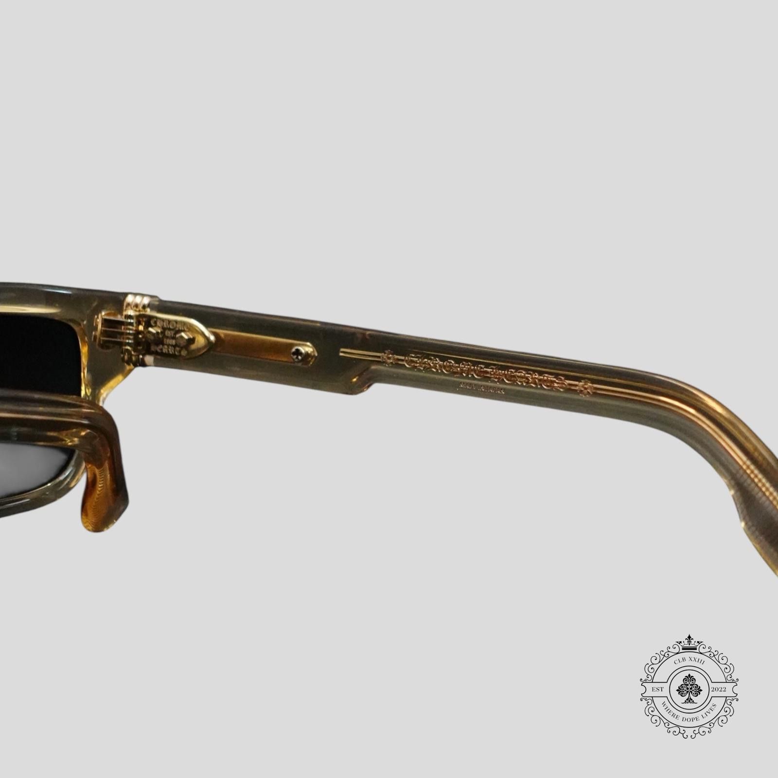 Chrome Hearts Chrome Hearts 2 Thick Sunglasses in Clear/Gold Size ONE SIZE - 5 Thumbnail