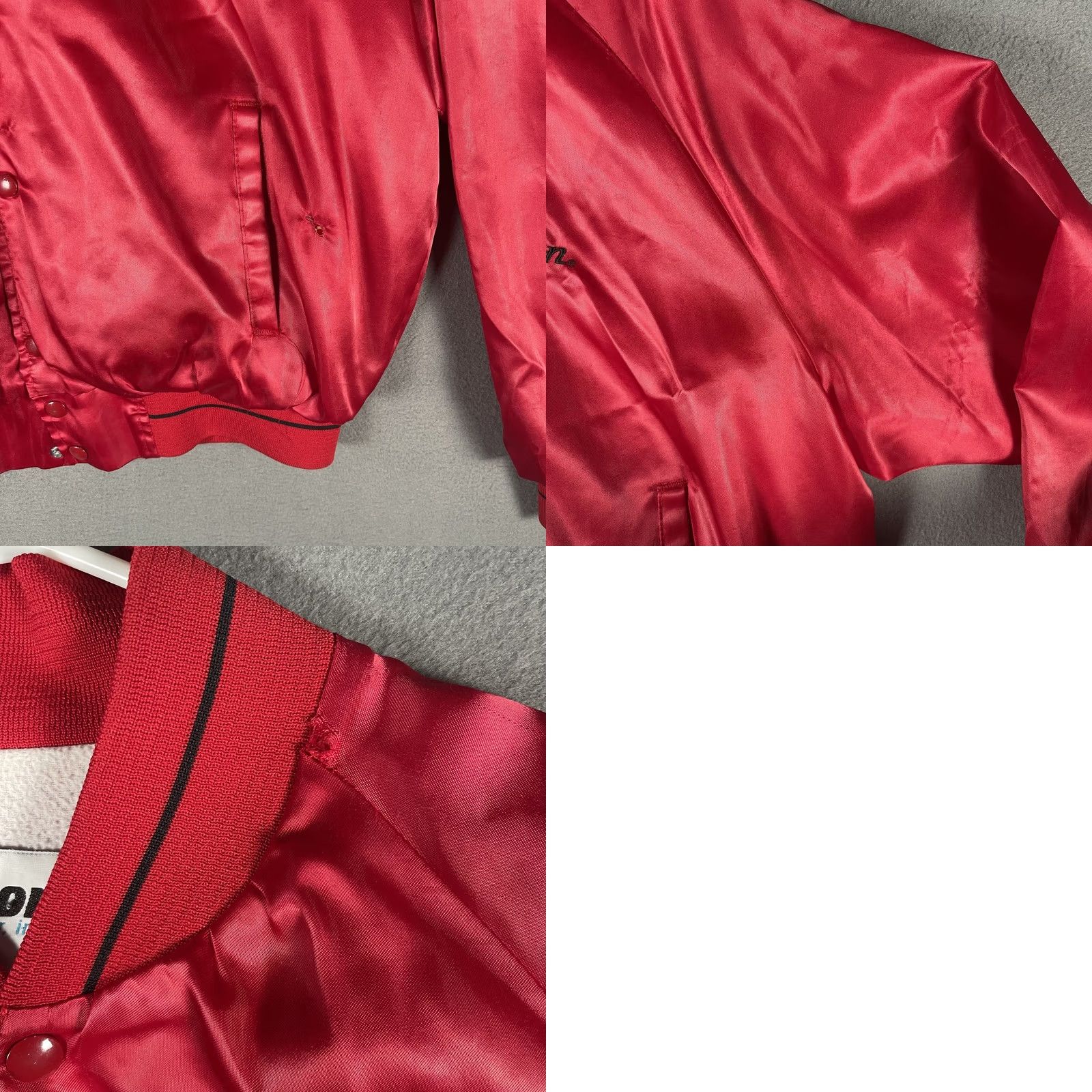 Vintage VINTAGE Horizon Sportswear Snap-on Jacket Mens XL Red Satin Bomber Mechanic Auto Shop USA 90s Size US XL / EU 56 / 4 - 9 Thumbnail