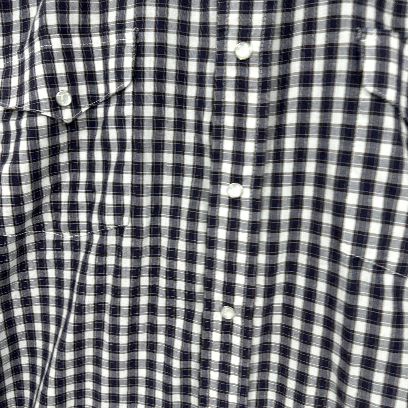 Vintage VINTAGE Panhandle Slim Pearl Snap Shirt Mens XL Rodeo Cowboy Plaid Western Blue Gingham Size US XL / EU 56 / 4 - 7 Thumbnail