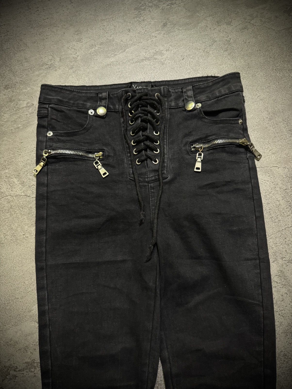 Hysteric Glamour Y2k Yao jin Lace-up Ifsixwasnine style Skinny Jeans Size 27" / US 4 / IT 40 - 2 Thumbnail