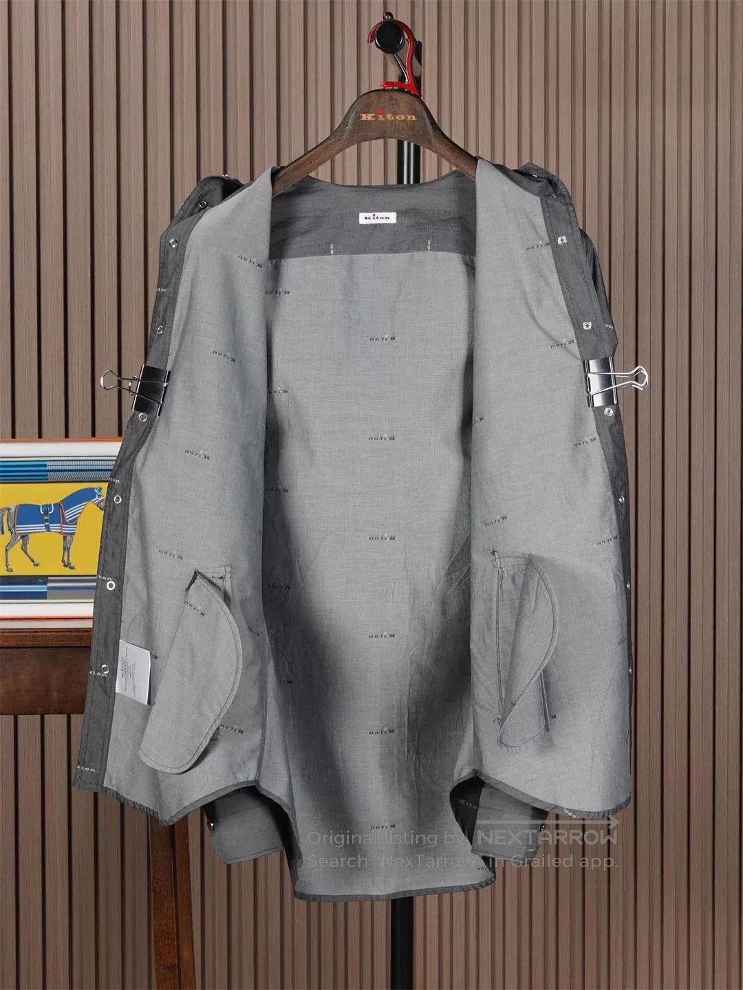 Kiton Kiton Gray Cotton Hooded Jacket. Size US XS / EU 42 / 0 - 3 Thumbnail