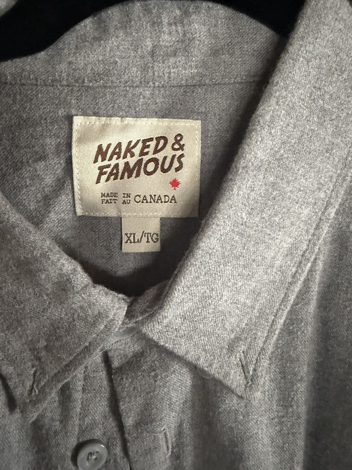 Naked & Famous Naked & Famous Easy Shirt XL Soft Flannel Disco’d Color Grey Size US XL / EU 56 / 4 - 5 Thumbnail