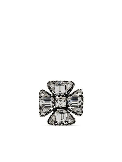 Saint Laurent Paris o1b1hav110325 709273 Size:OS /Small Rhinestone Cross Brooch Size ONE SIZE - 1 Thumbnail