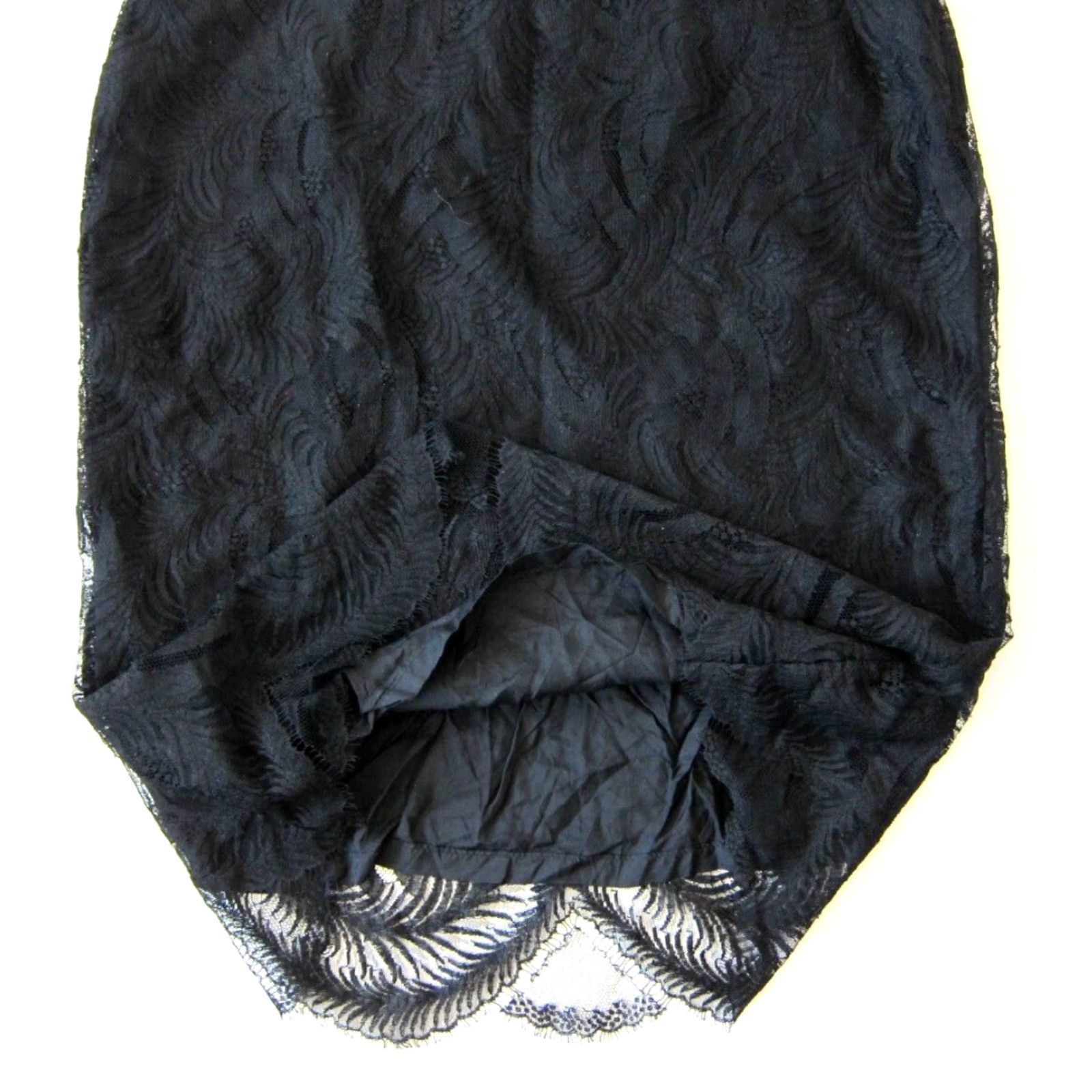 Club Monaco Club Monaco Black Floral Lace Straight Pencil Skirt Women 10 Size 32" / US 10 / IT 46 - 5 Thumbnail