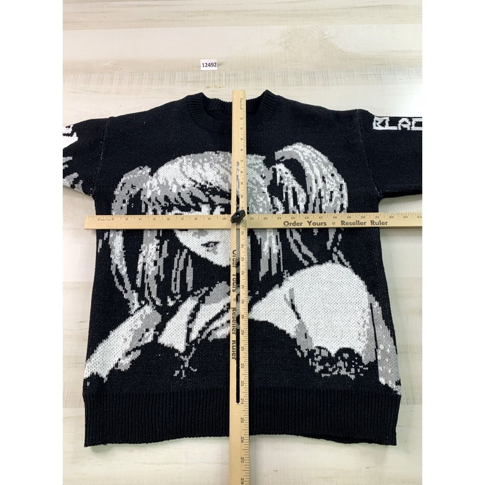 Vintage Death Note Sweater Size L Misa Amane Anime Knit Pullover Women Crew Neck 3/4 Sleeve Black Cotton Blend Regular Fit Vintage: No Size L / US 10 / IT 46 - 5 Thumbnail