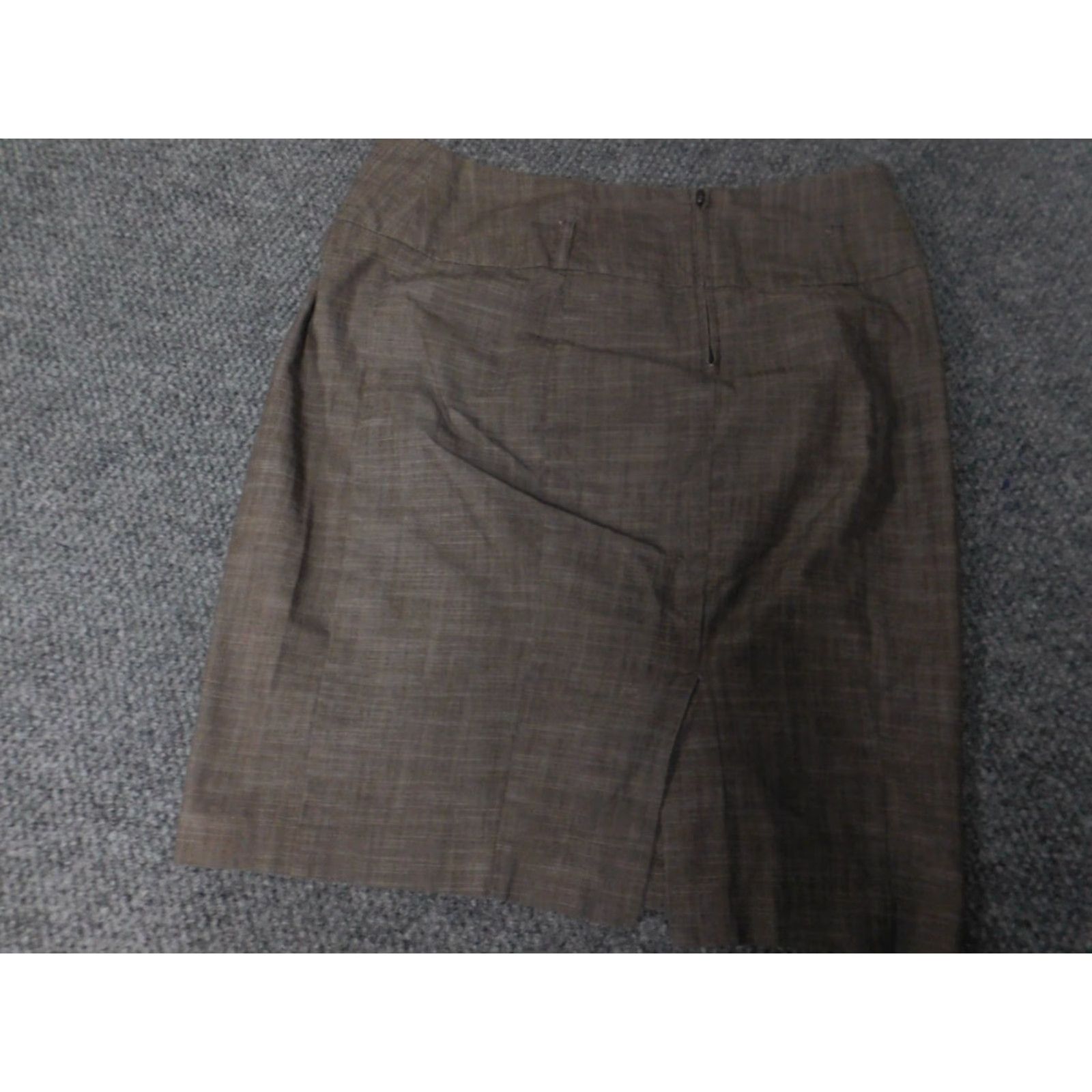 Vintage IZ Byer Womens Skirt A-Line Knee Length Brown Zip 13 Cotton Knit Lined Casual Modern Size 34" / US 12 / IT 48 - 7 Thumbnail