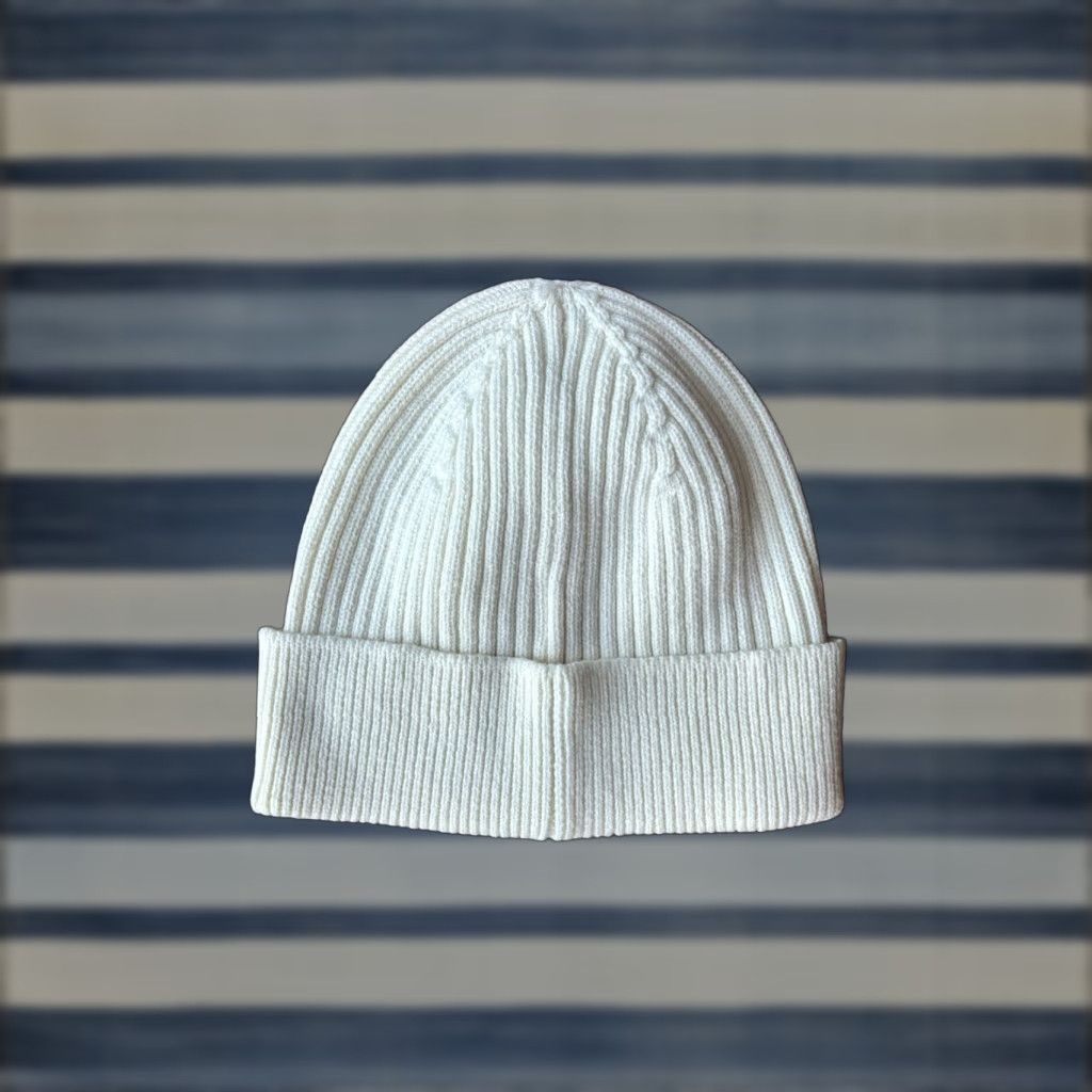 Diesel VINTAGE Diesel Beanie Hat Unisex Adults One Size Cream Knit Reversible 90s Size ONE SIZE - 1 Thumbnail