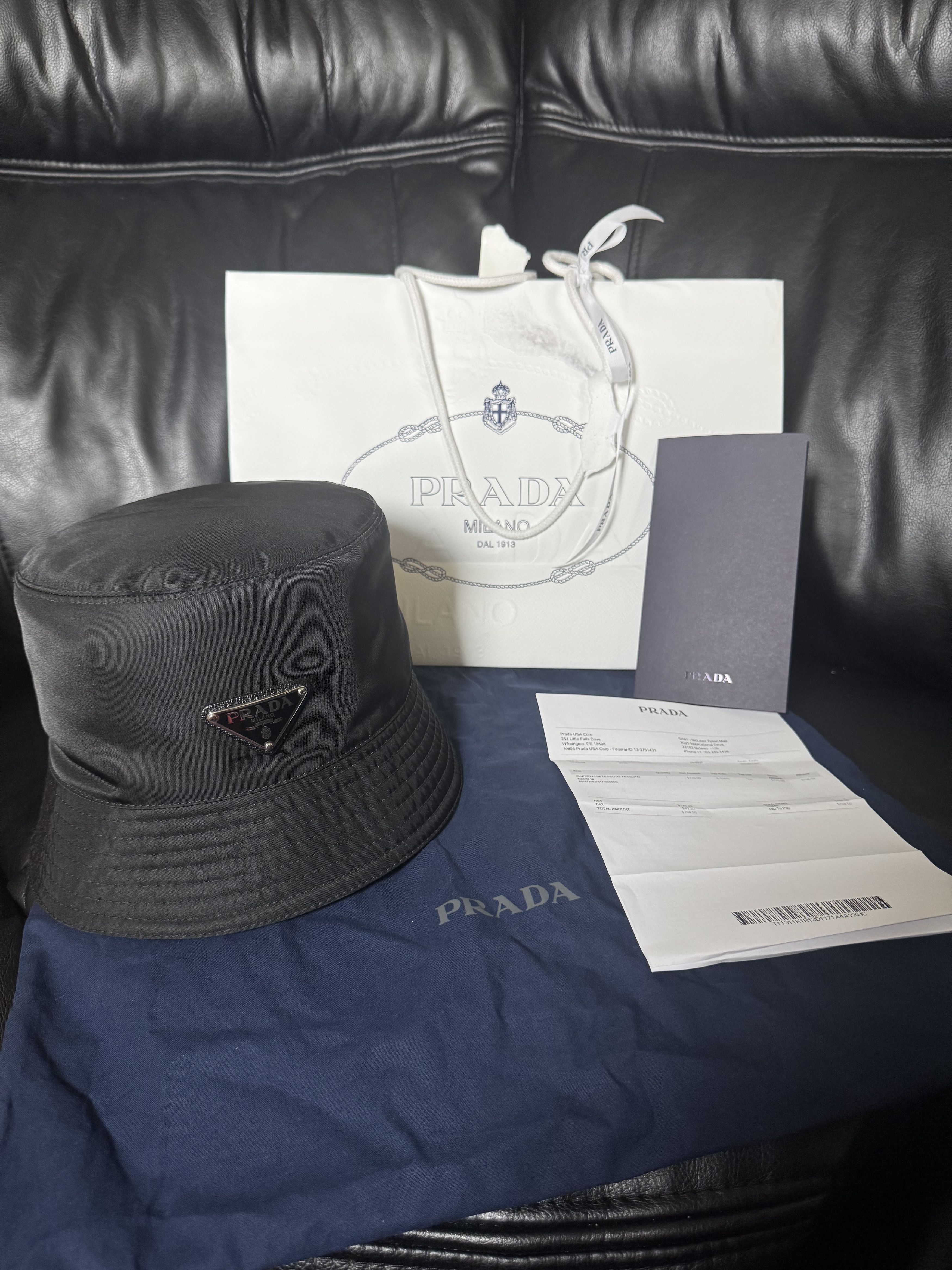 Prada Prada Black Re-Nylon Bucket Hat Size ONE SIZE - 4 Thumbnail